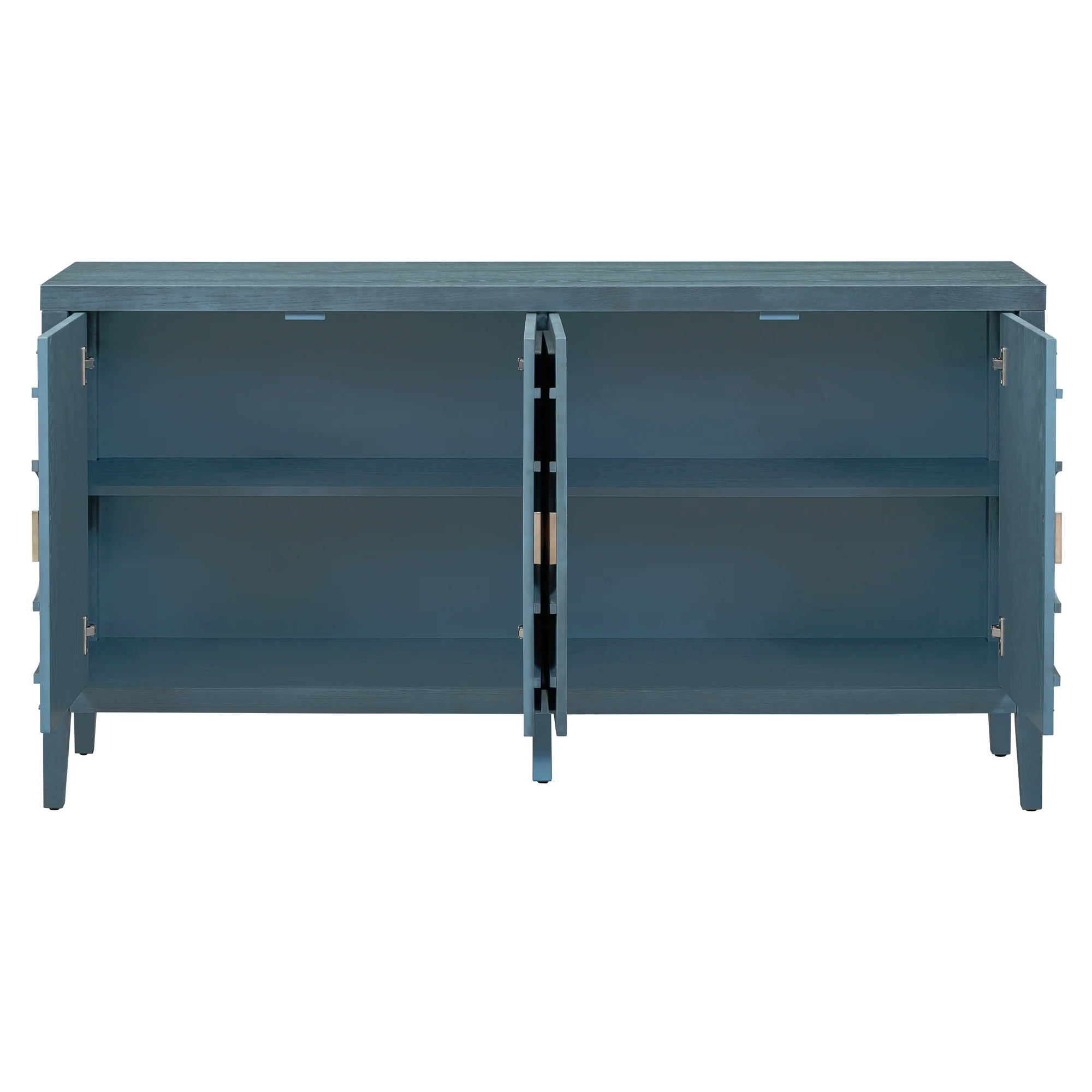 Circular Groove Design Retro Sideboard - Image 13