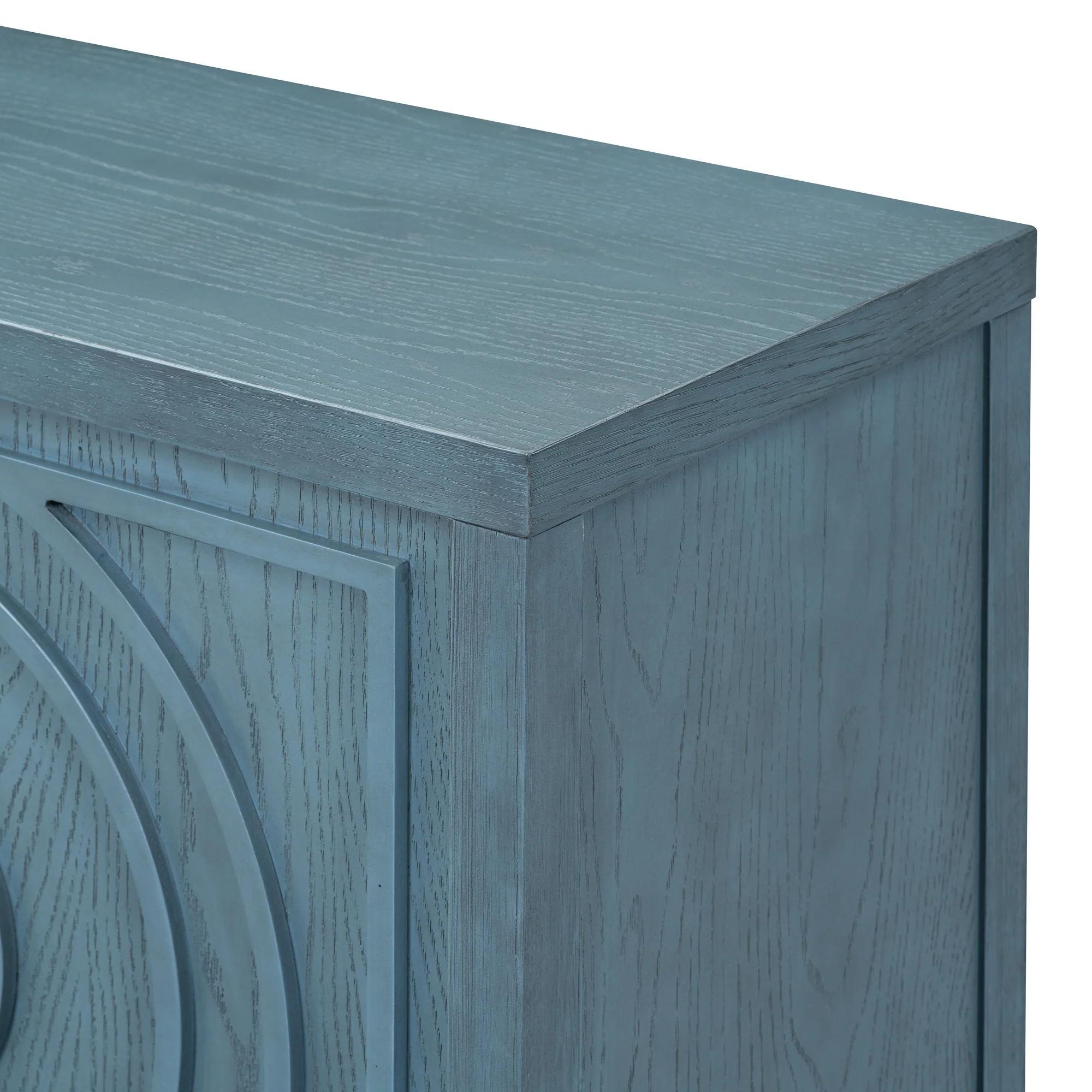Circular Groove Design Retro Sideboard - Image 20
