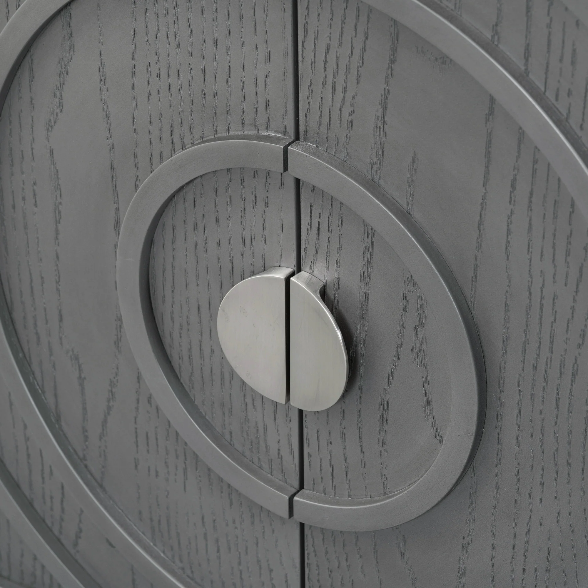 Circular Groove Design Retro Sideboard - Image 30