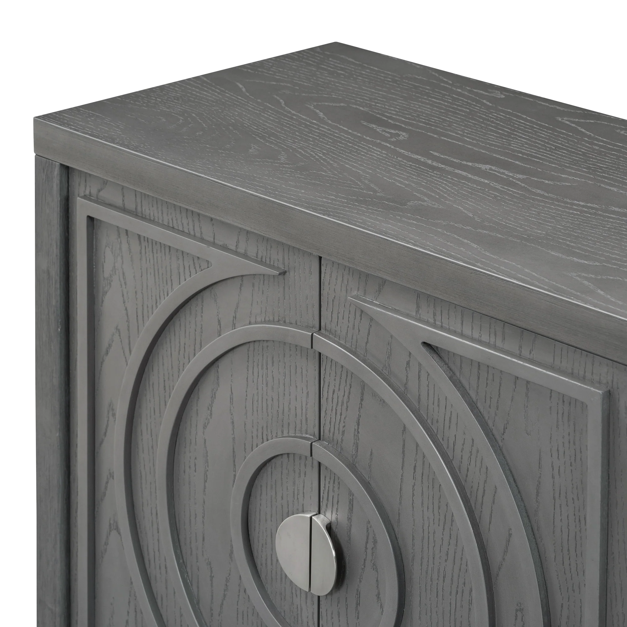 Circular Groove Design Retro Sideboard - Image 31