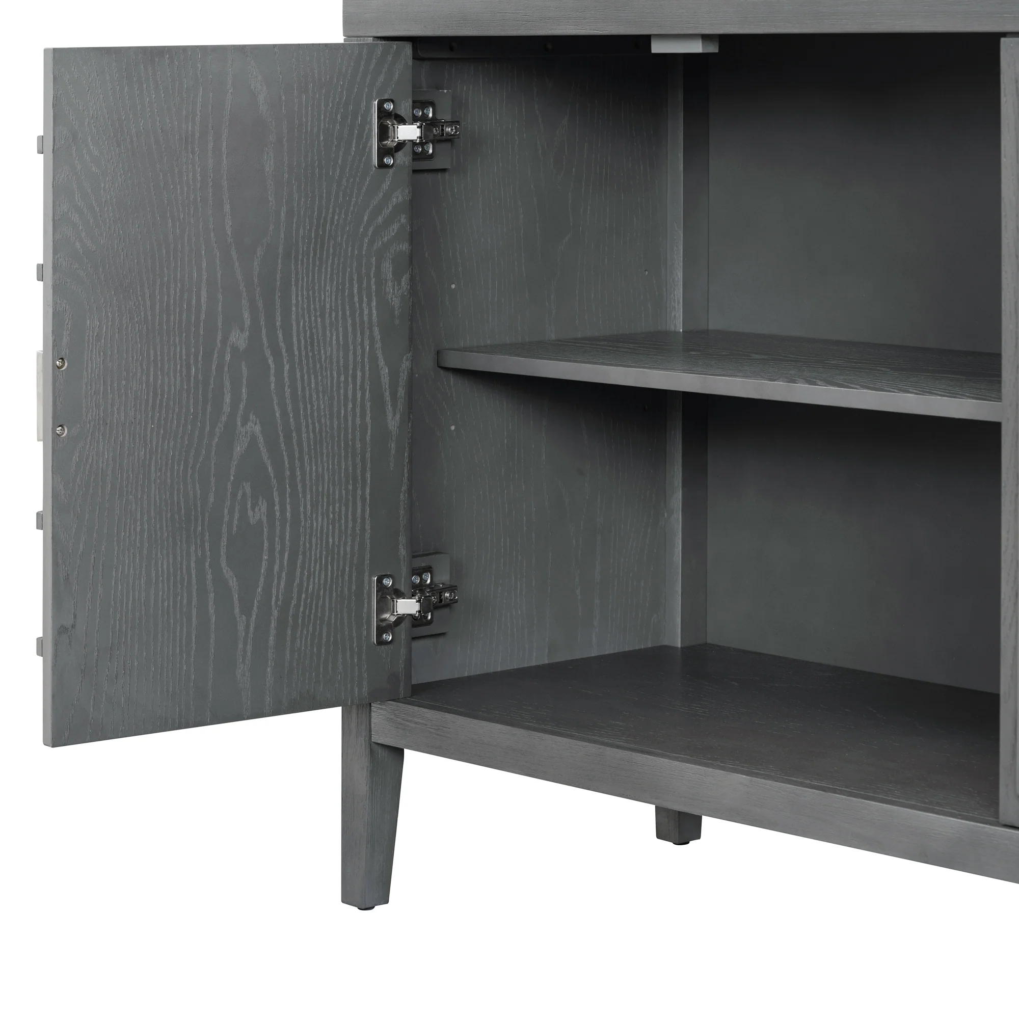 Circular Groove Design Retro Sideboard - Image 33
