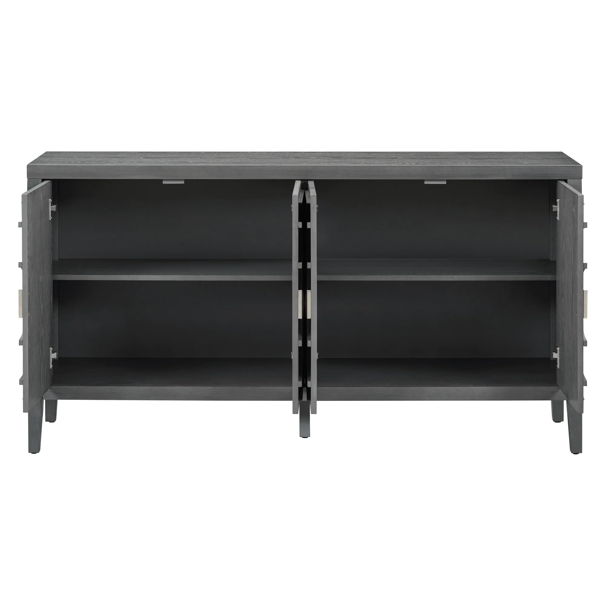 Circular Groove Design Retro Sideboard - Image 34