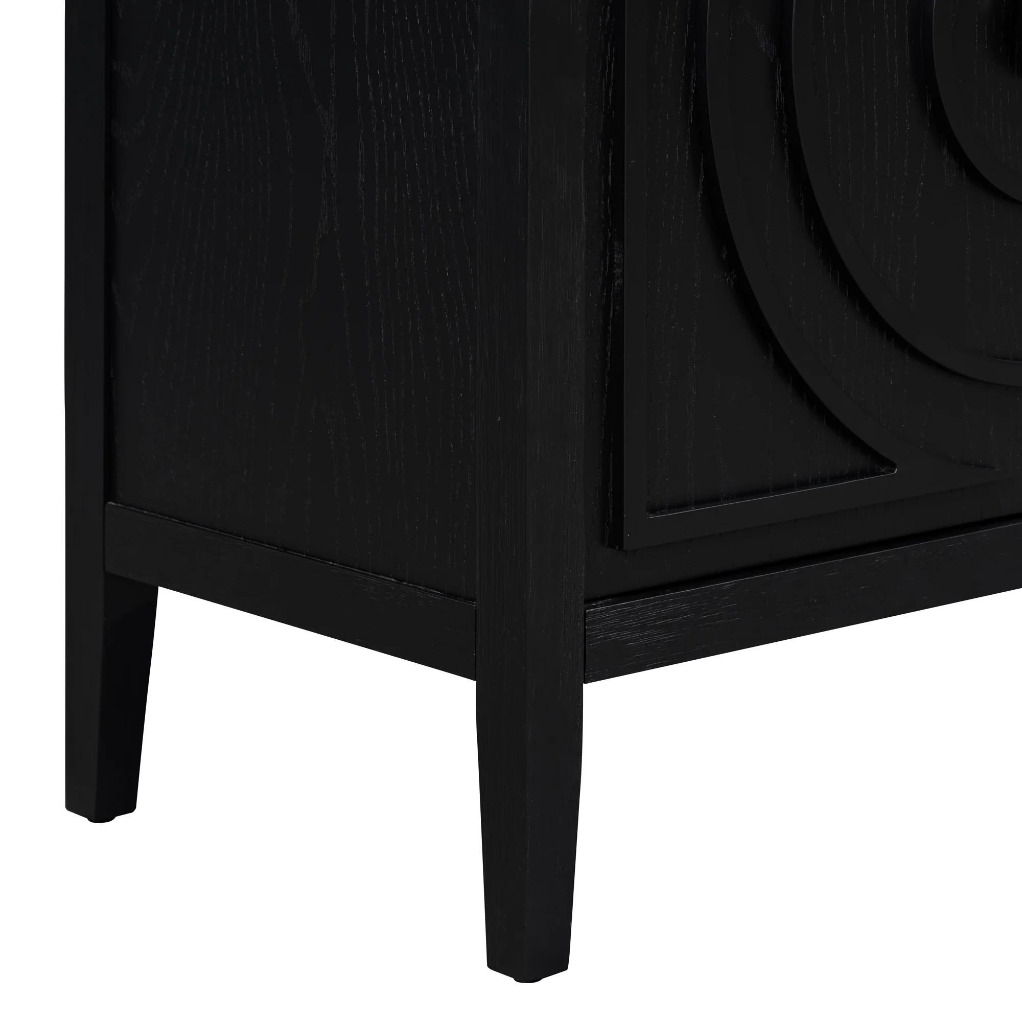 Circular Groove Design Retro Sideboard - Image 56