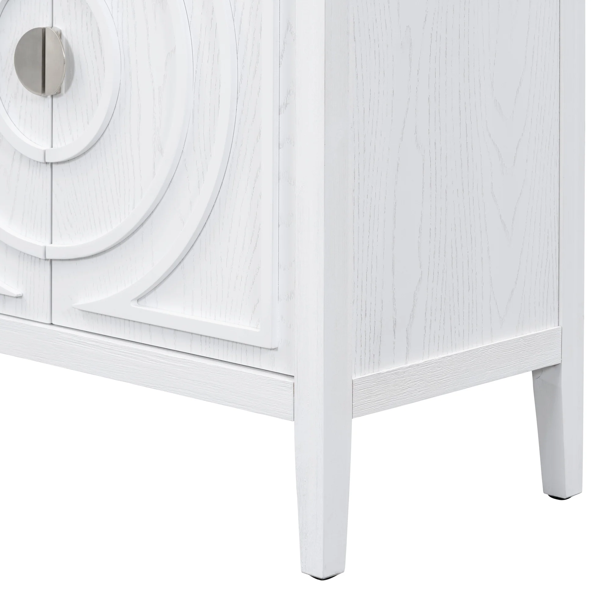 Circular Groove Design Retro Sideboard - Image 67