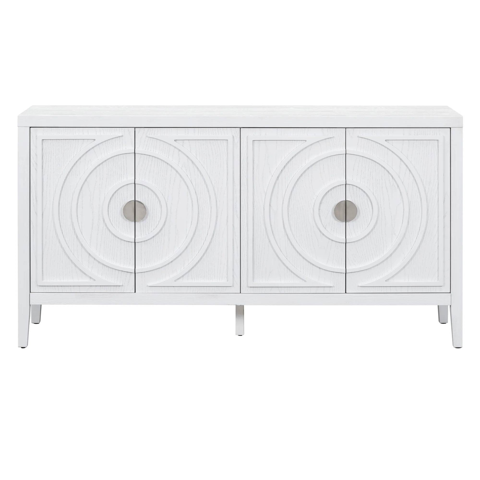 Circular Groove Design Retro Sideboard - Image 73