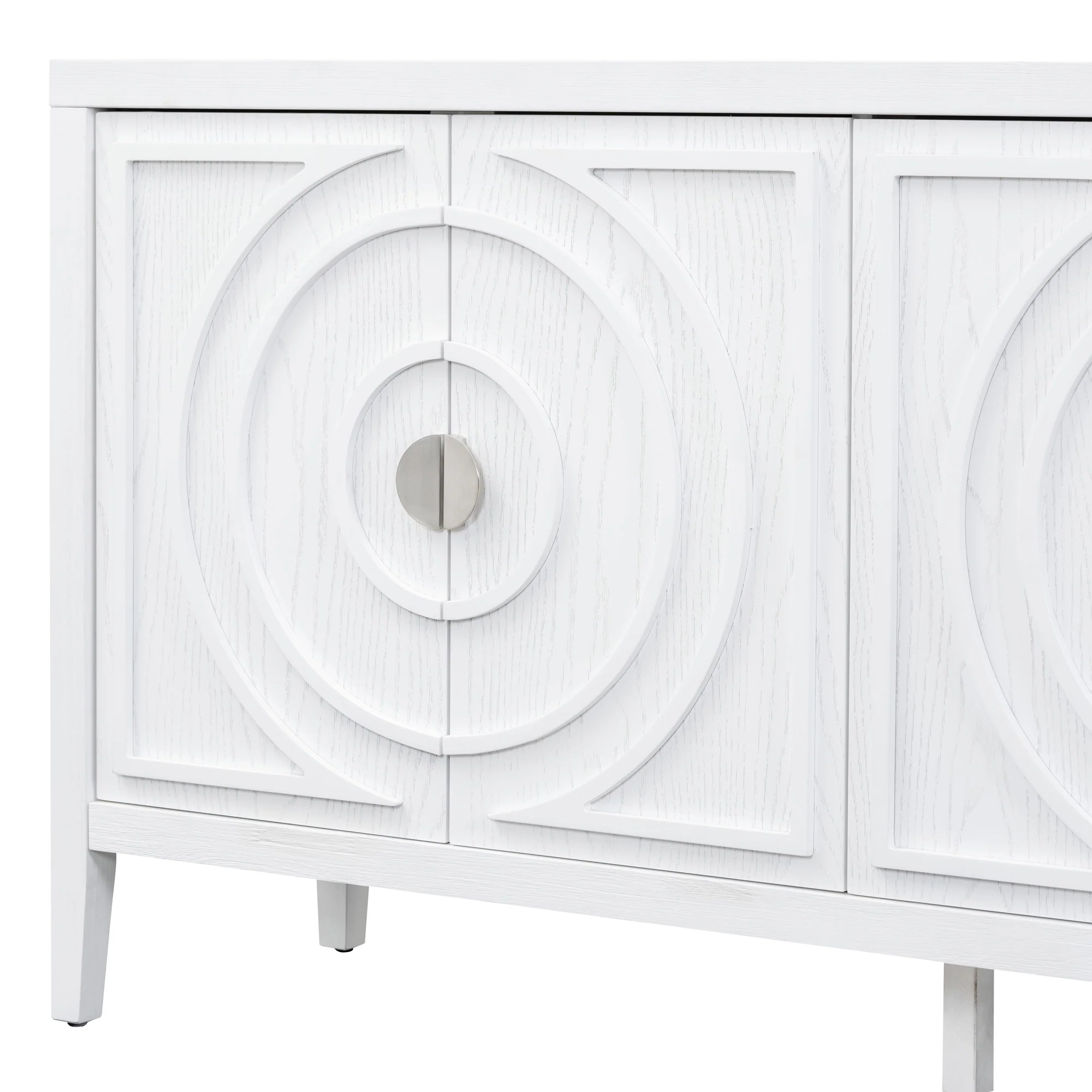 Circular Groove Design Retro Sideboard - Image 77