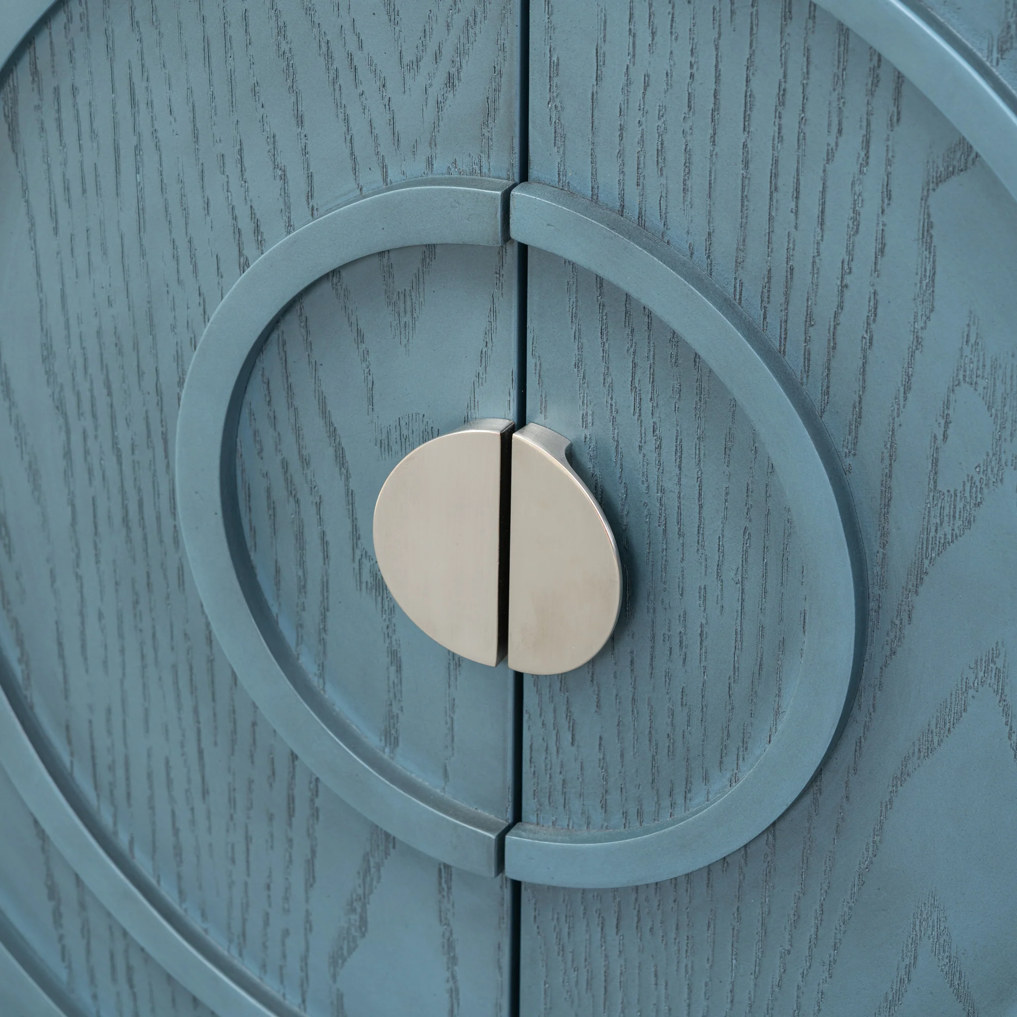 Circular Groove Design Retro Sideboard - Image 9