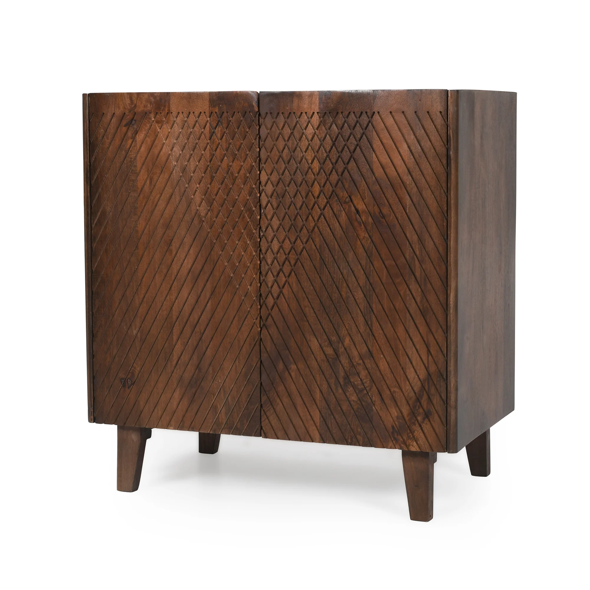 Rustic Mango Wood Accent Storage Cabinet - Image 24