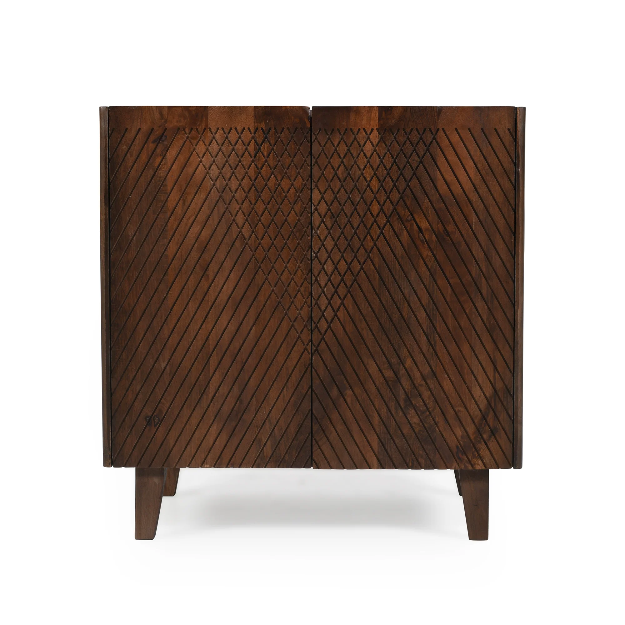 Rustic Mango Wood Accent Storage Cabinet - Image 25