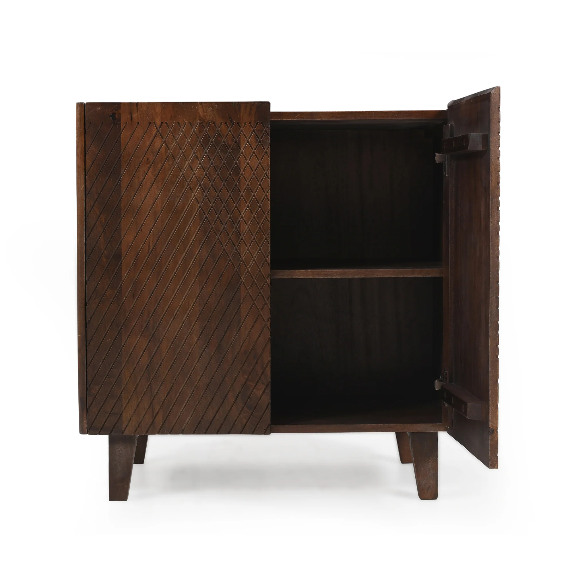 Rustic Mango Wood Accent Storage Cabinet - Image 26