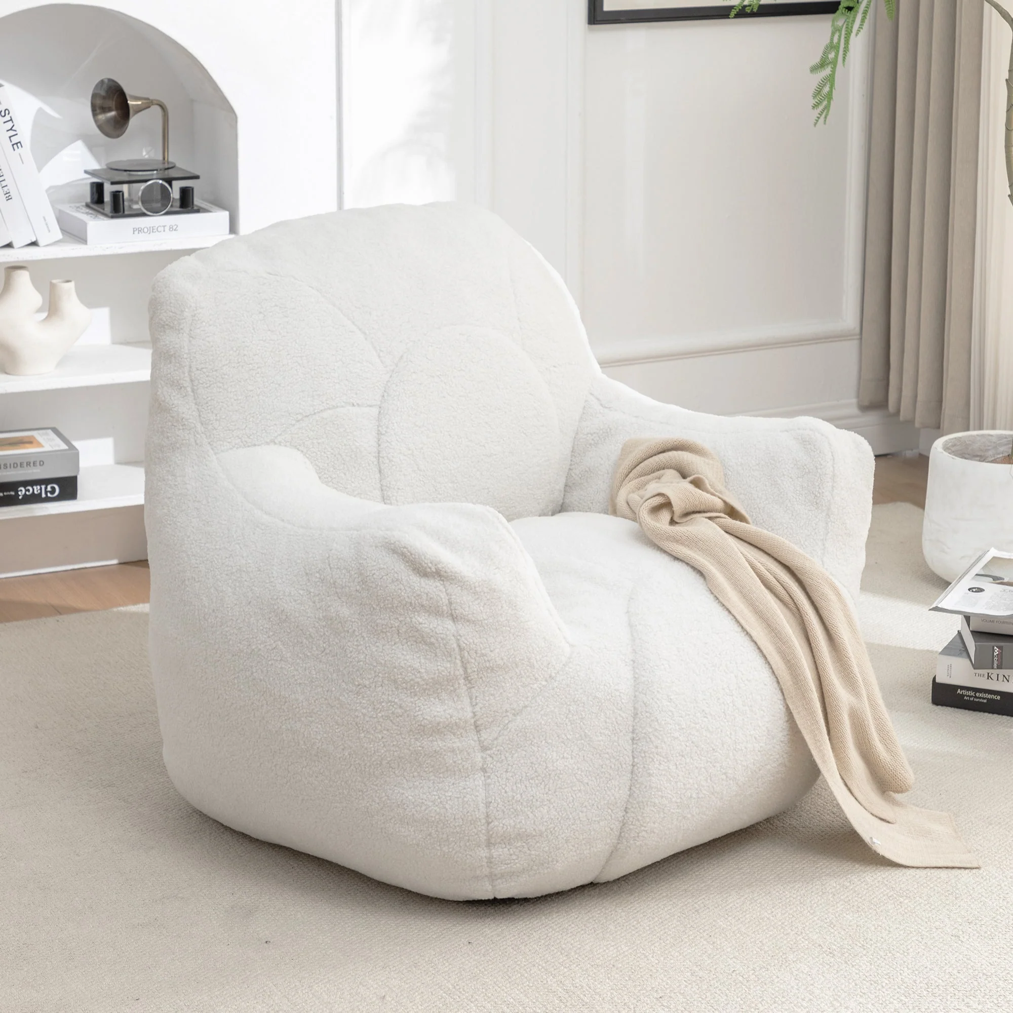 Tufted Memory Foam Bean Bag Chair - Image 20