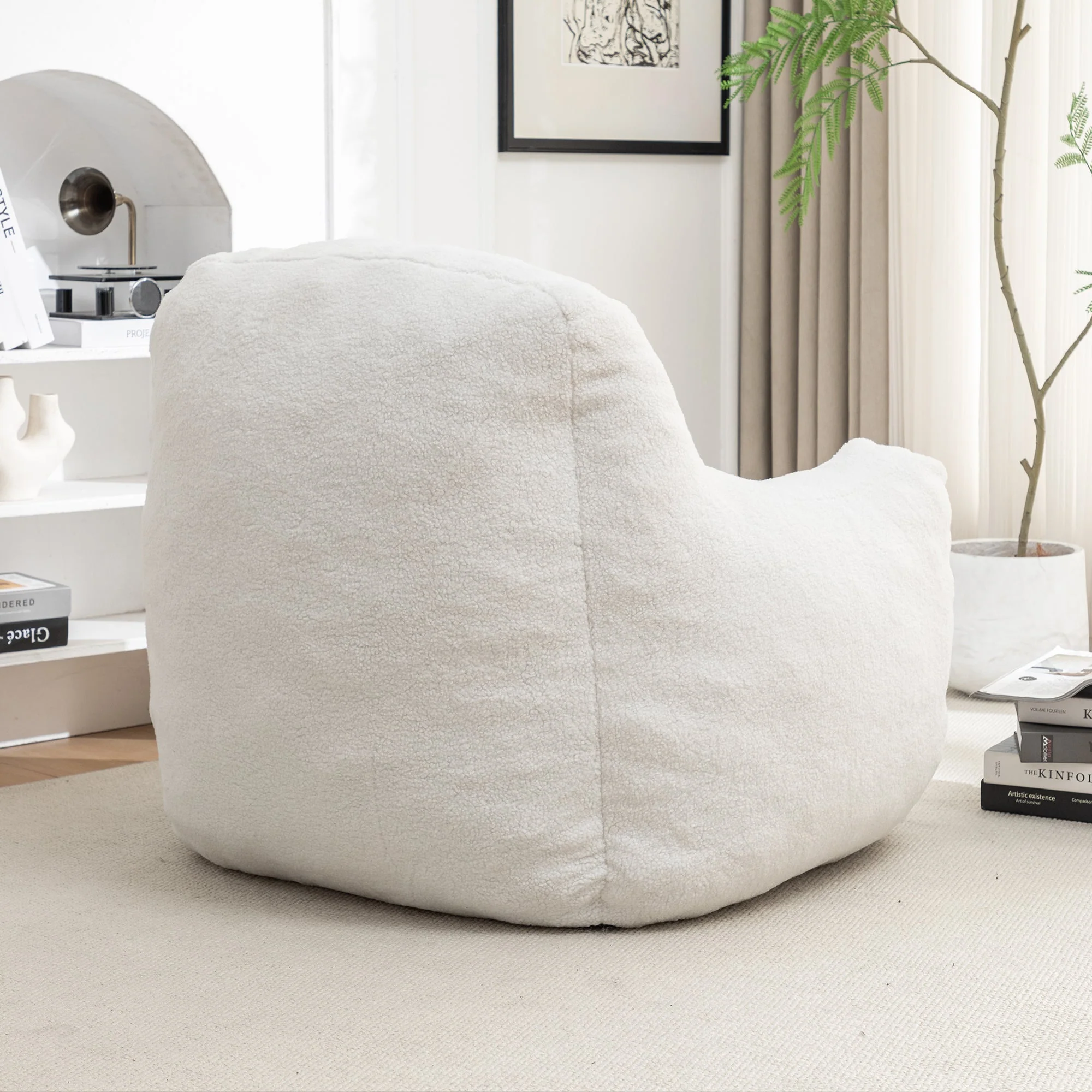 Tufted Memory Foam Bean Bag Chair - Image 25