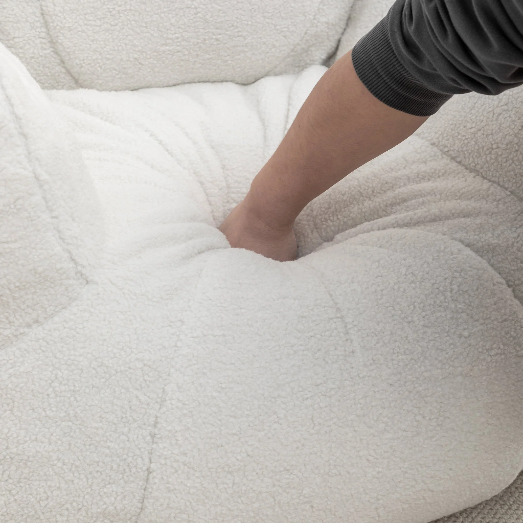 Tufted Memory Foam Bean Bag Chair - Image 26