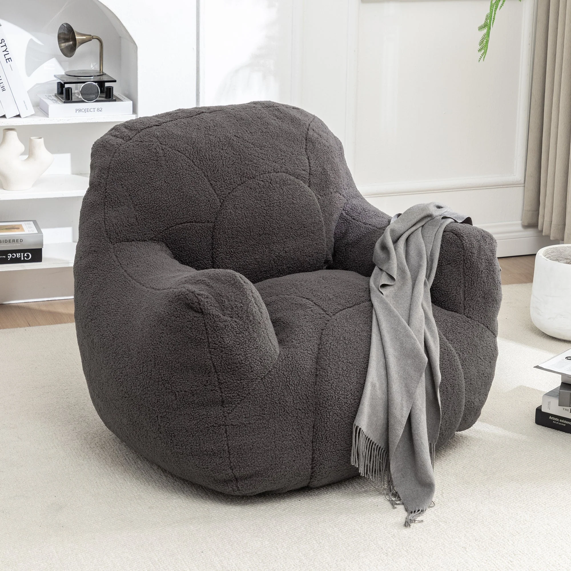 Tufted Memory Foam Bean Bag Chair - Image 39