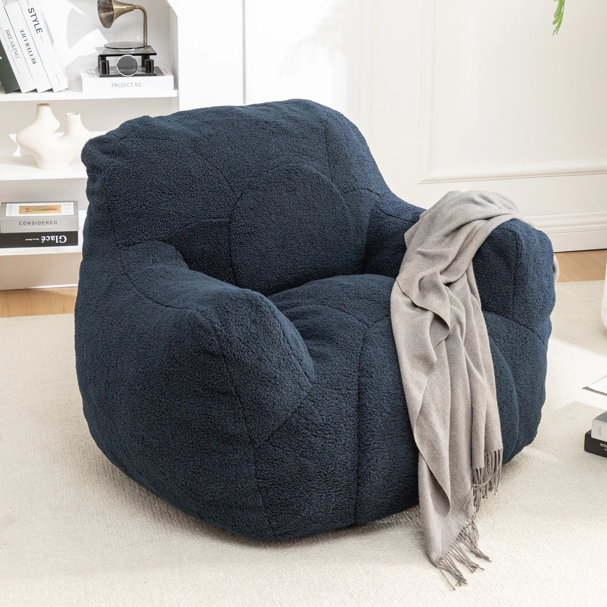 Tufted Memory Foam Bean Bag Chair - Image 4