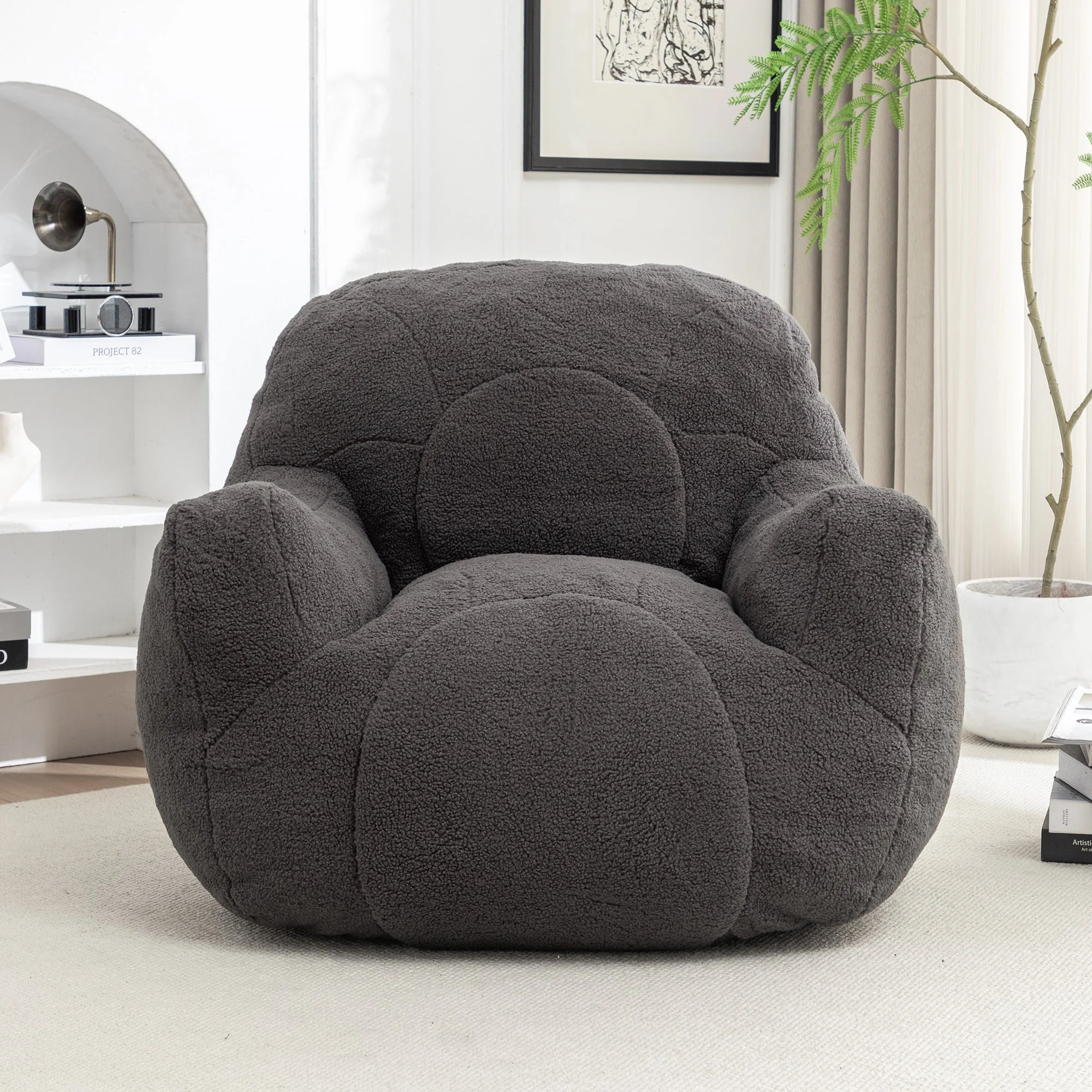 Tufted Memory Foam Bean Bag Chair - Image 40