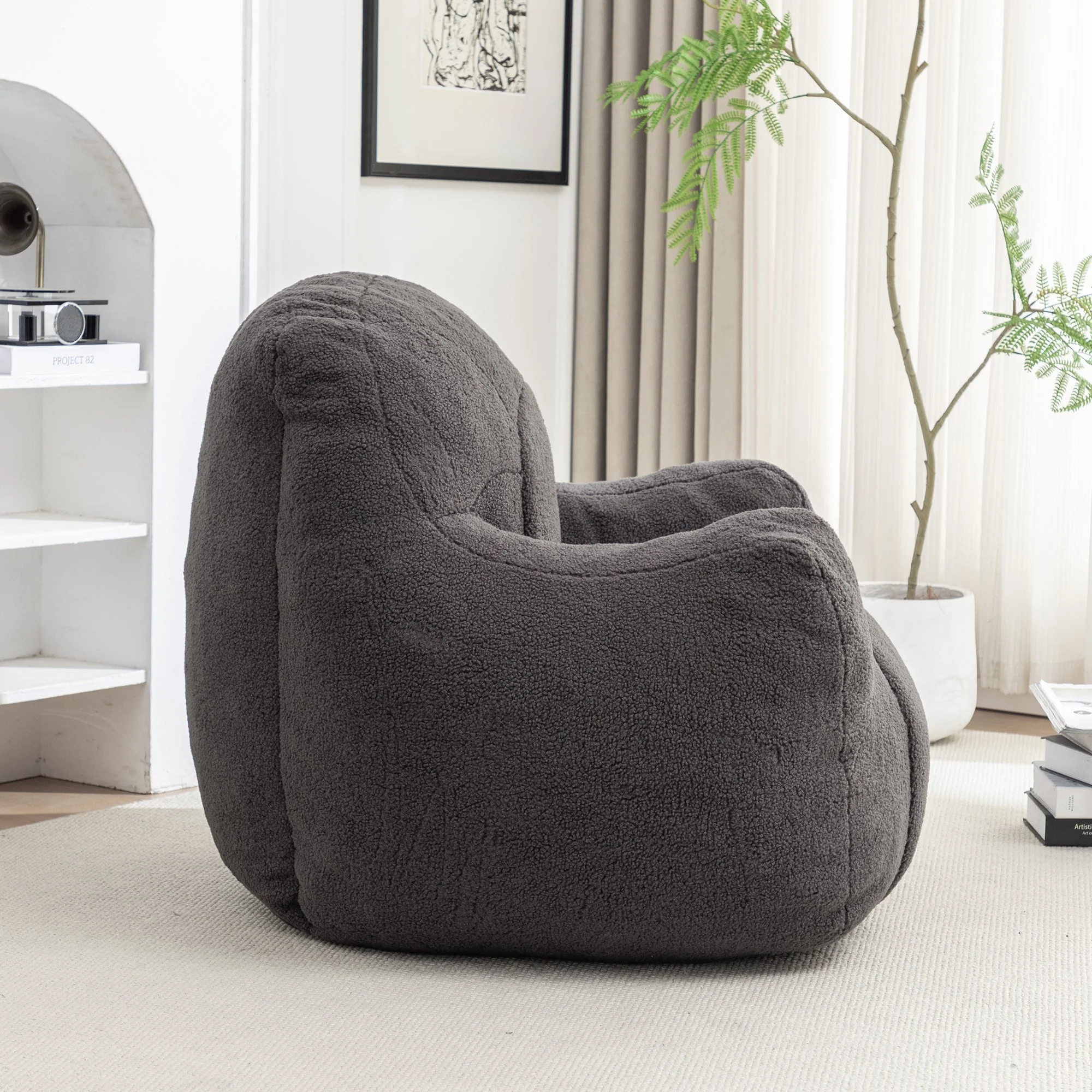 Tufted Memory Foam Bean Bag Chair - Image 41