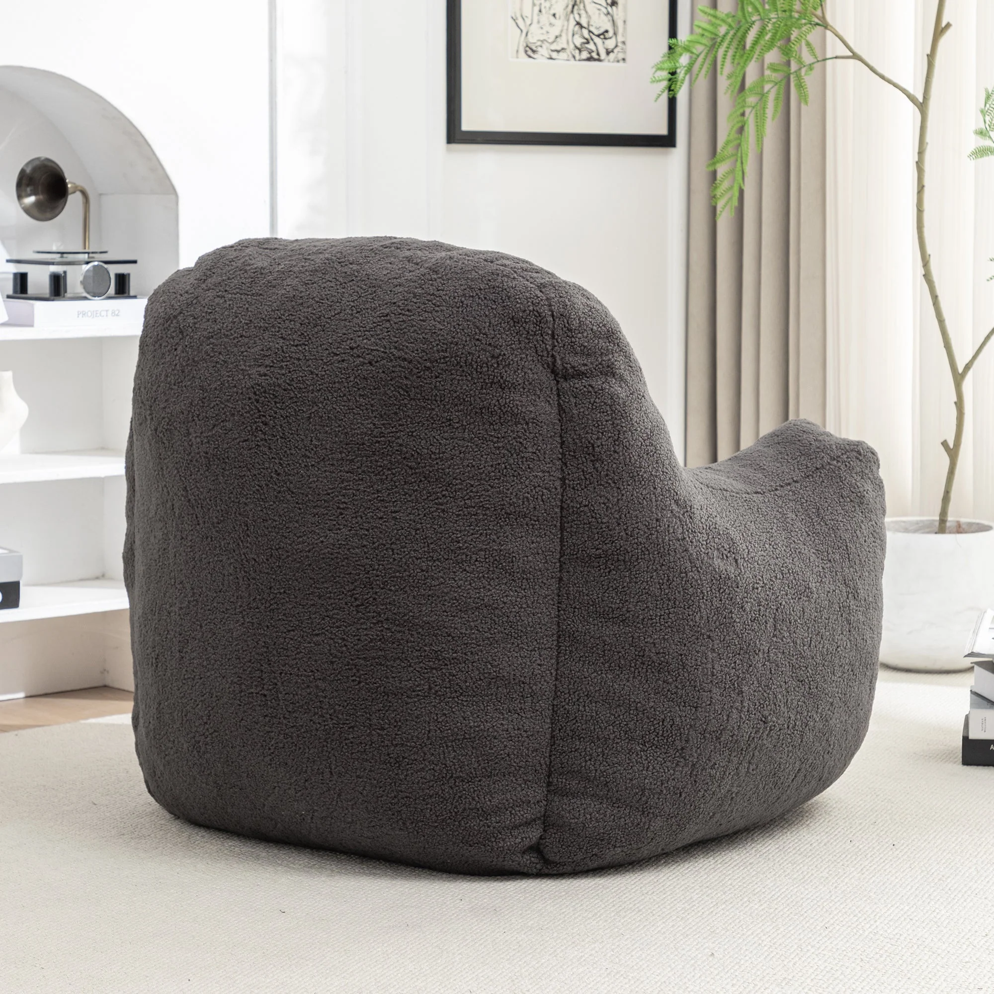 Tufted Memory Foam Bean Bag Chair - Image 42