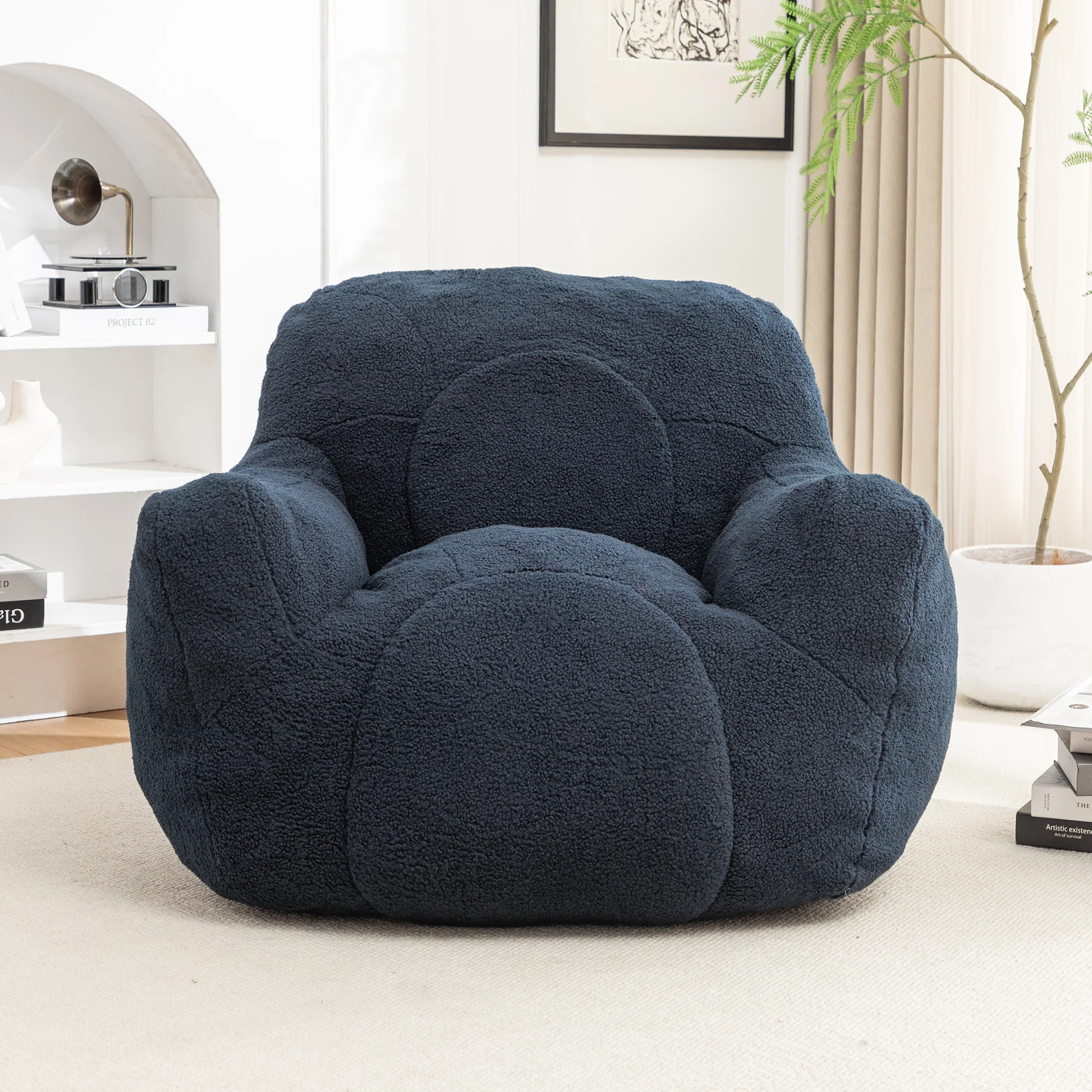 Tufted Memory Foam Bean Bag Chair - Image 5