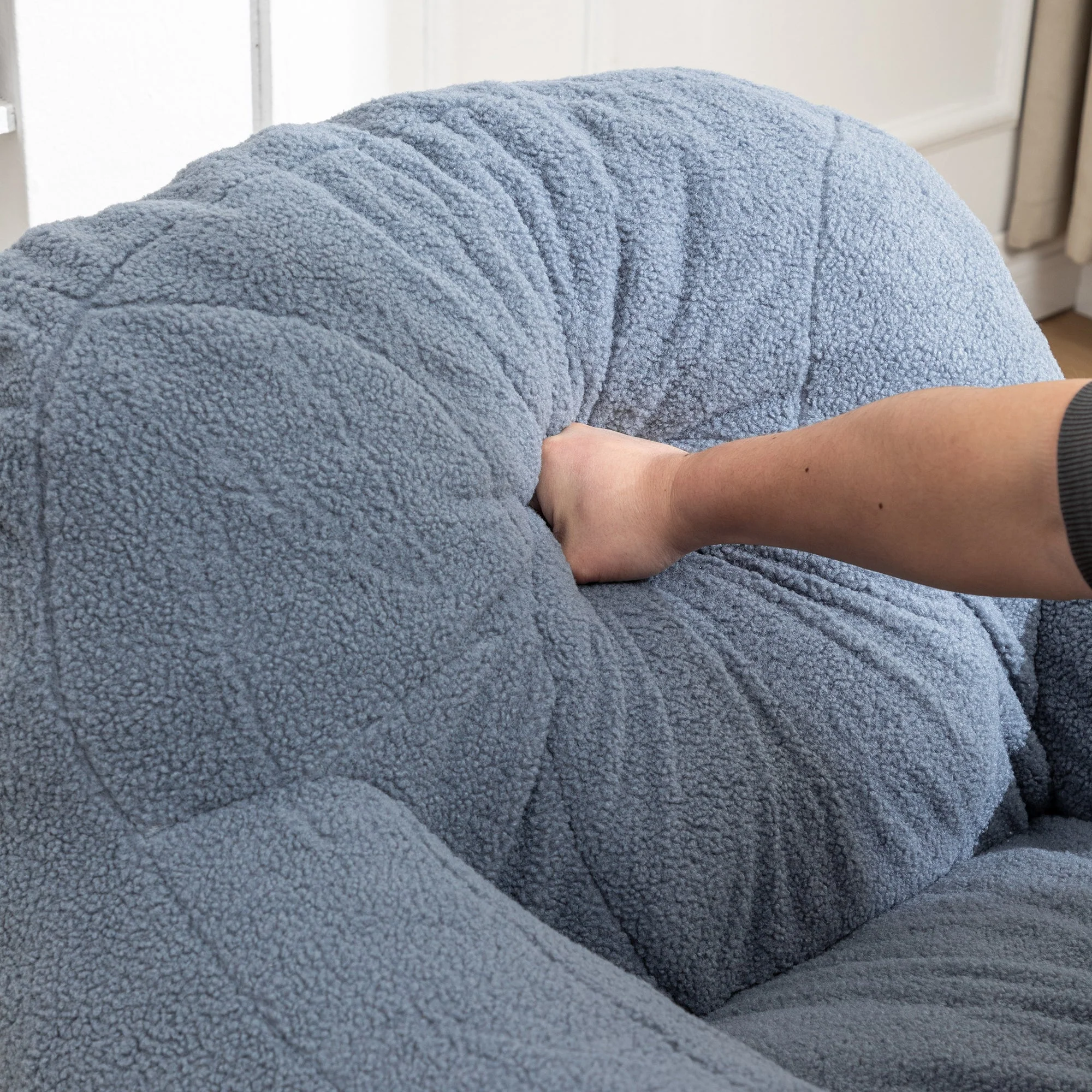 Tufted Memory Foam Bean Bag Chair - Image 60