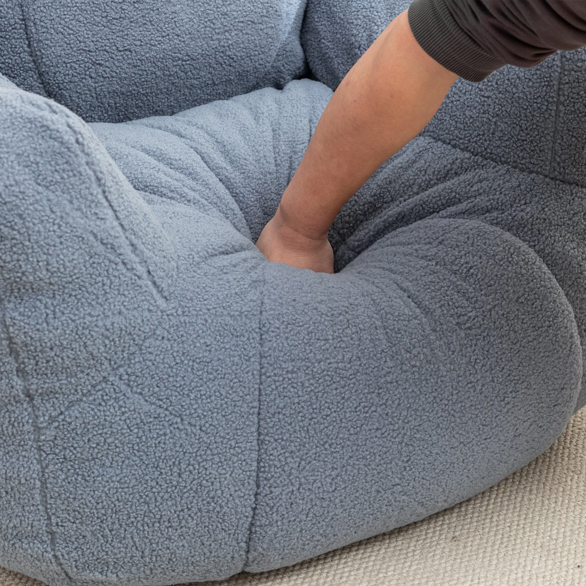 Tufted Memory Foam Bean Bag Chair - Image 61