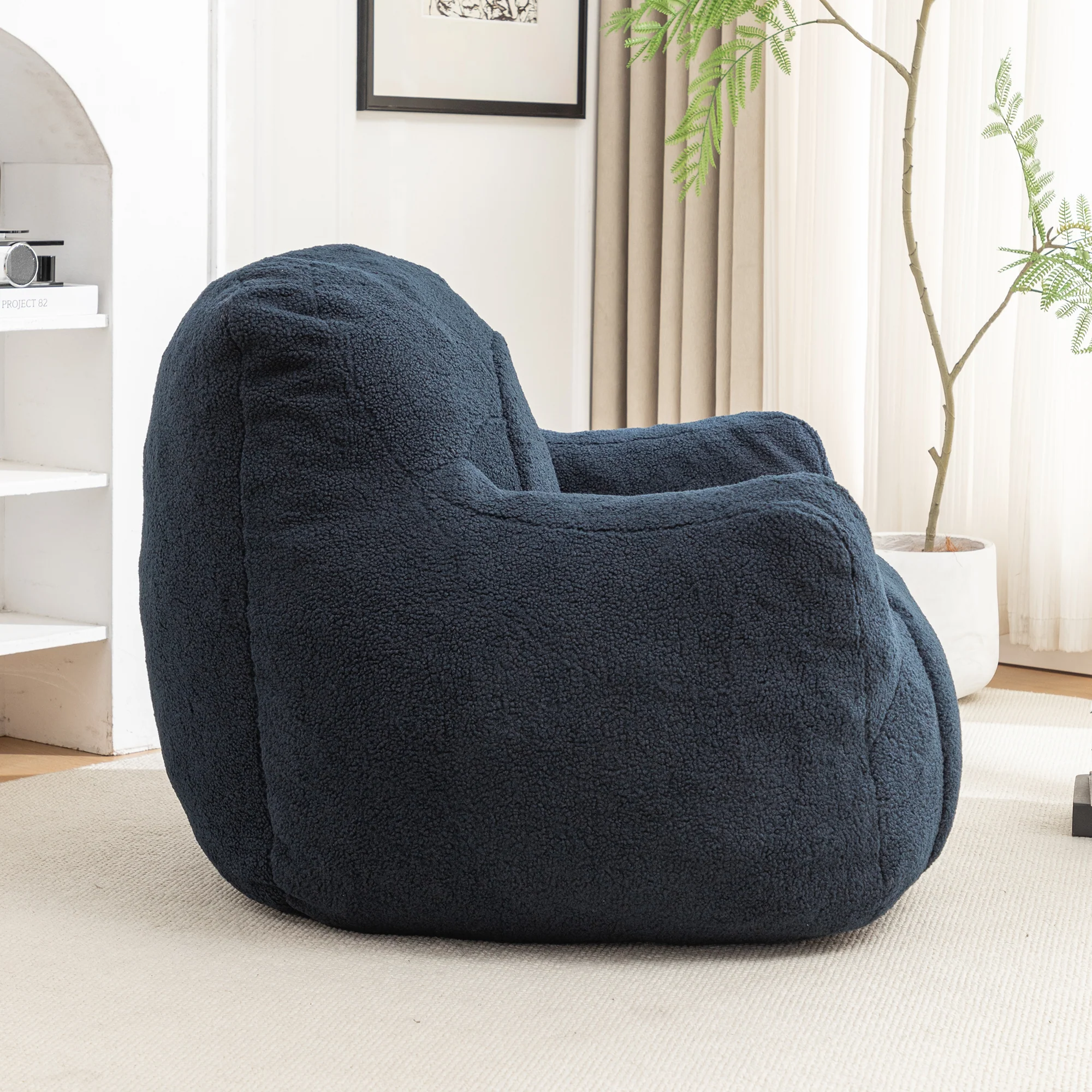 Tufted Memory Foam Bean Bag Chair - Image 7