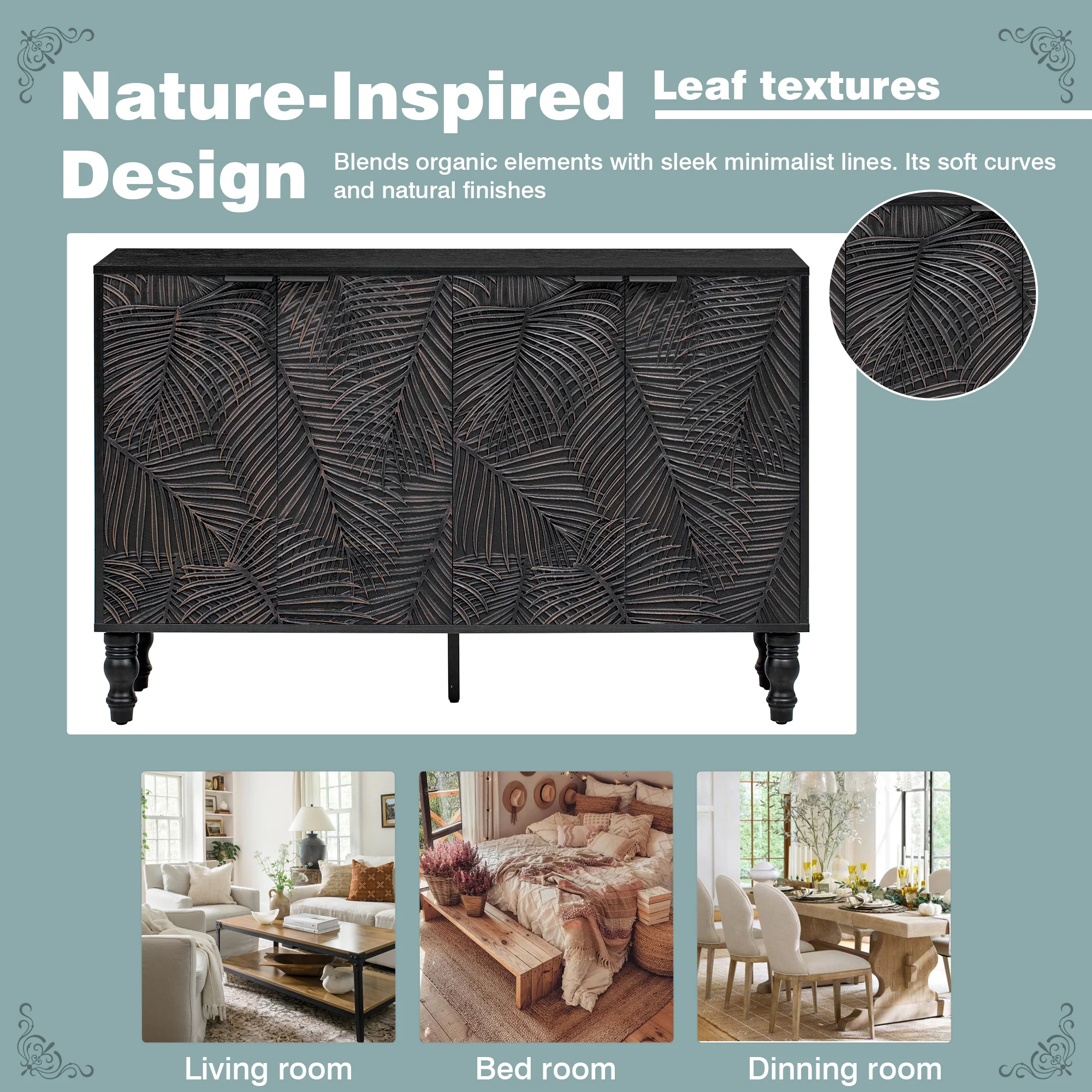 Fern Carved Entertainment Center - Image 10
