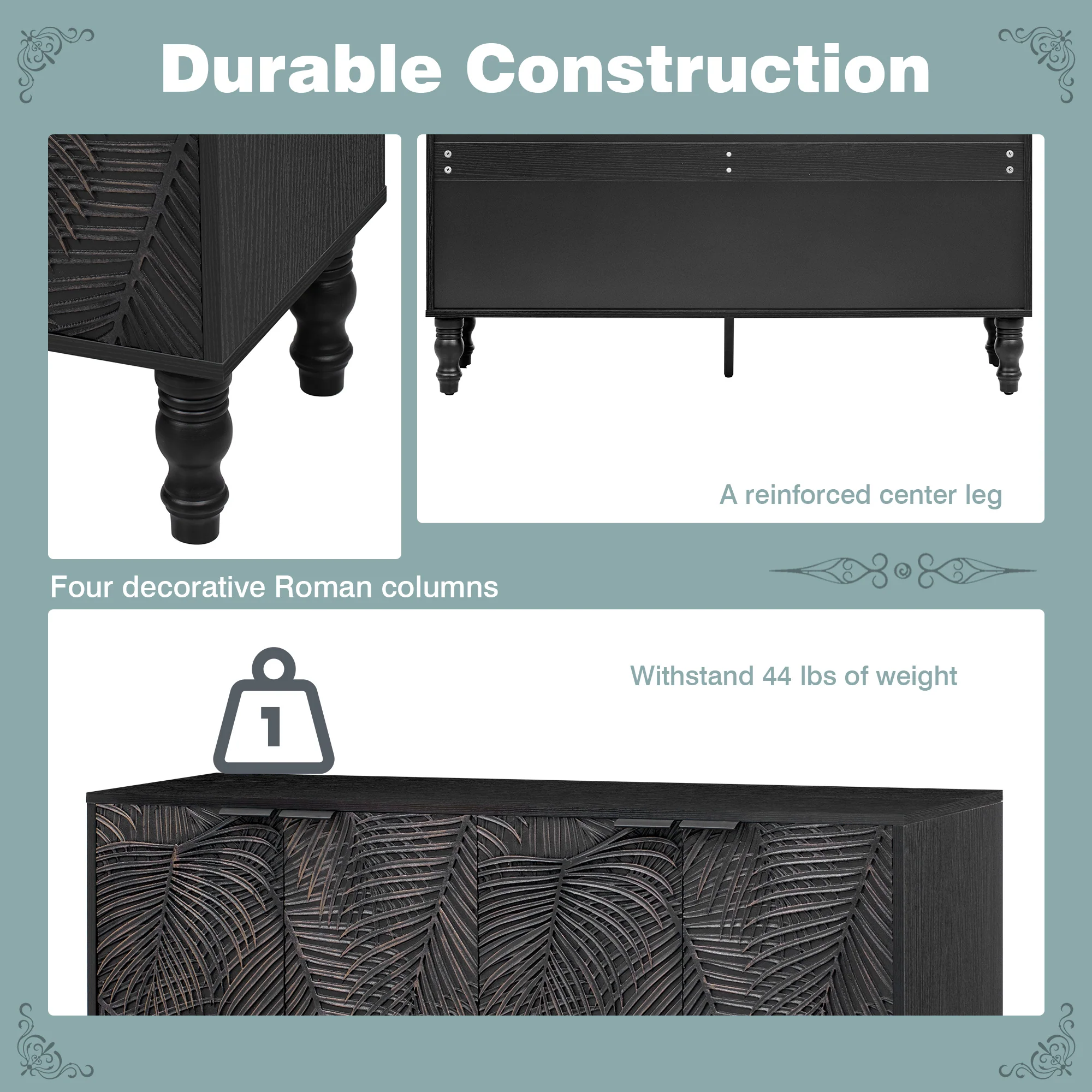 Fern Carved Entertainment Center - Image 12