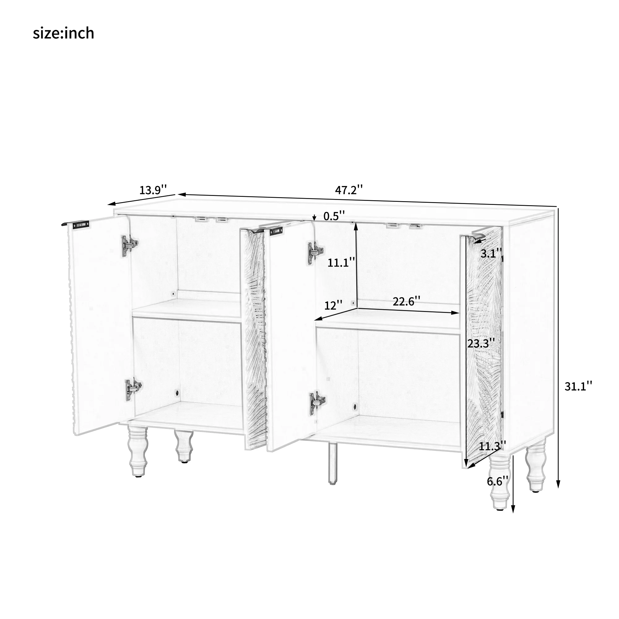 Fern Carved Entertainment Center - Image 24