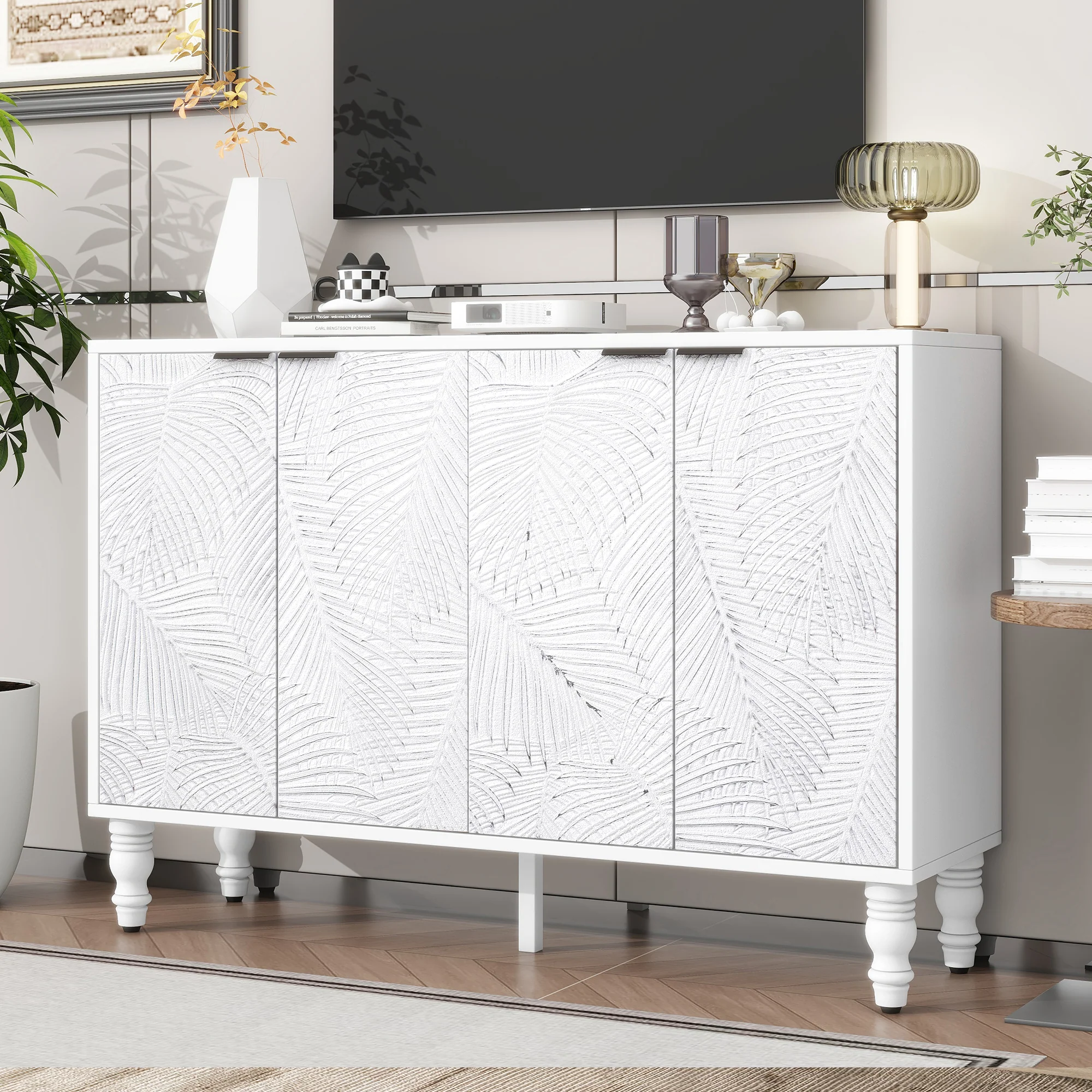 Fern Carved Entertainment Center - Image 26