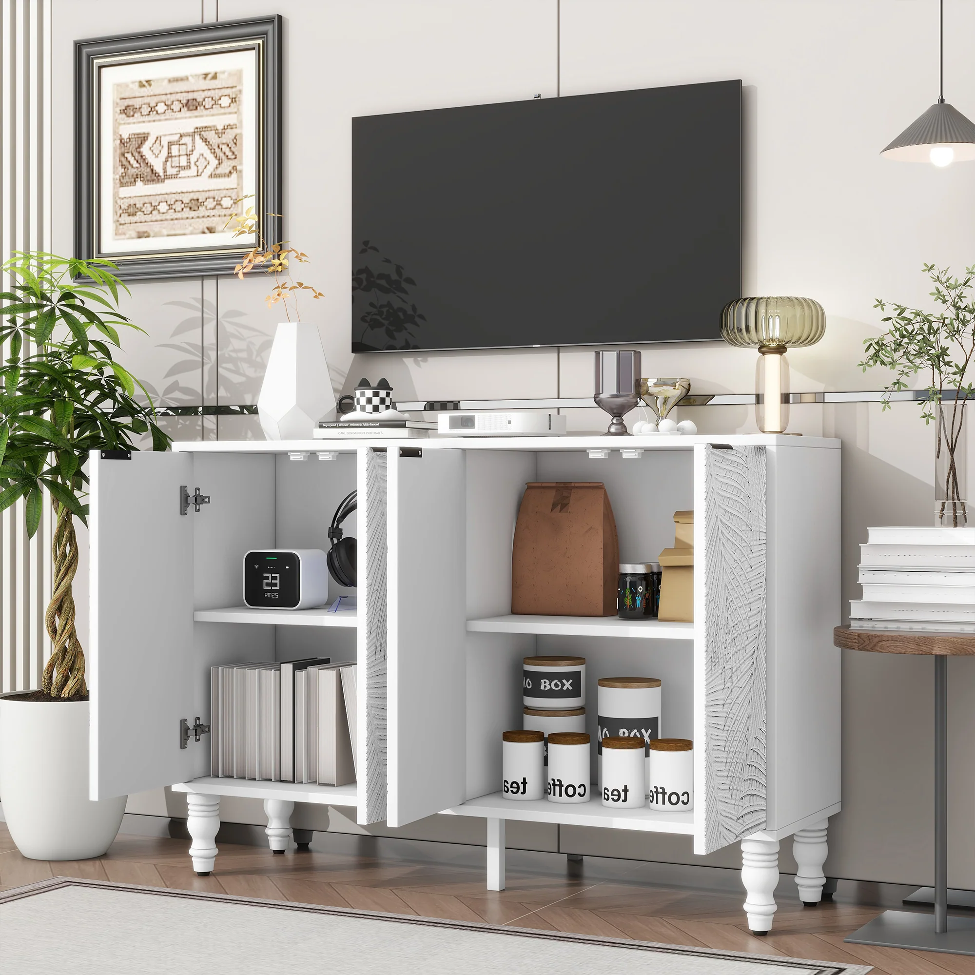 Fern Carved Entertainment Center - Image 27