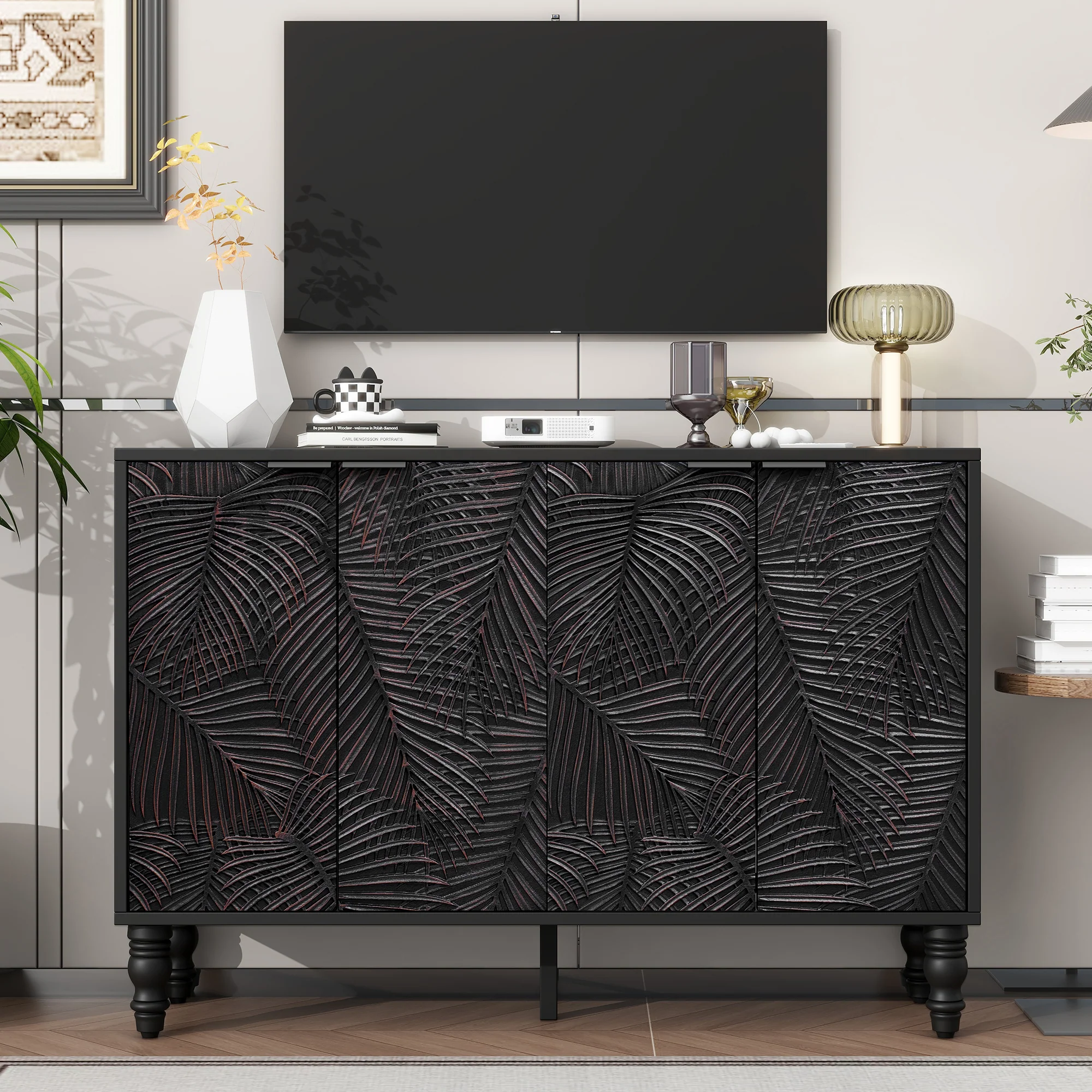 Fern Carved Entertainment Center - Image 3