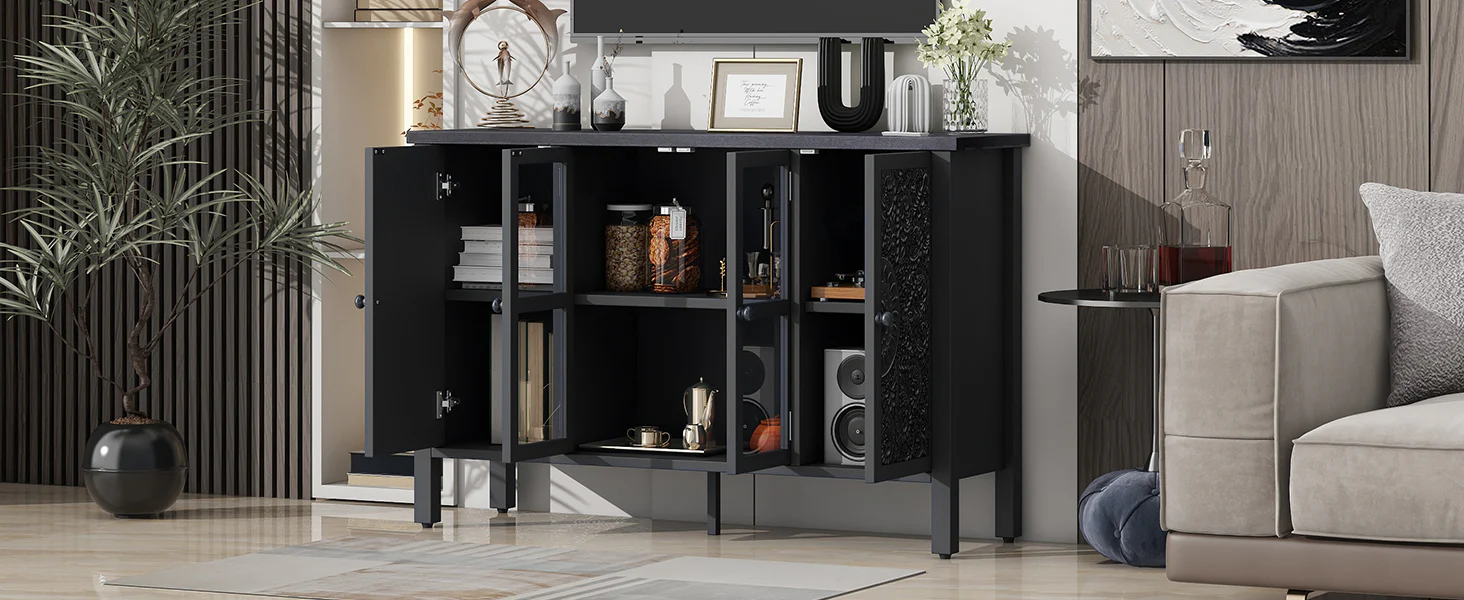 Carved Wood TV Stand - Image 33