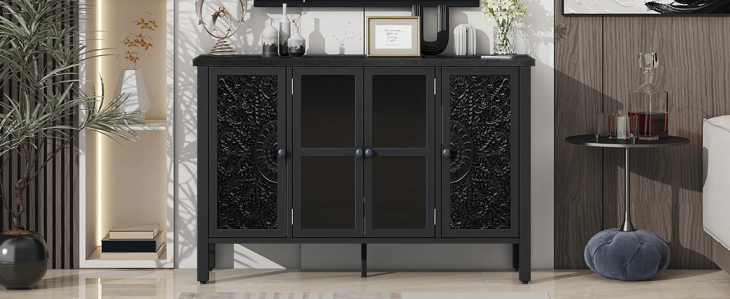 Carved Wood TV Stand - Image 34