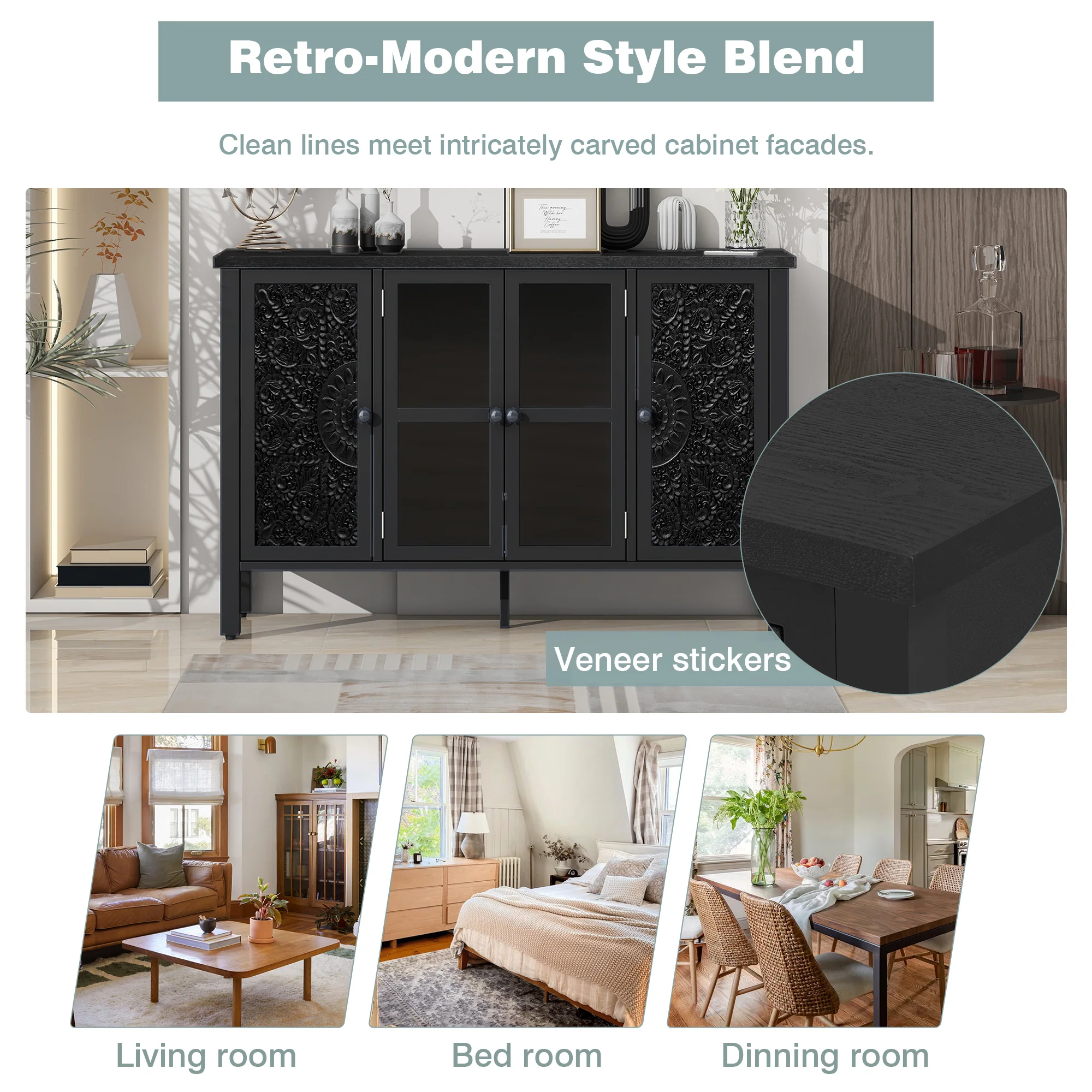 Carved Wood TV Stand - Image 35
