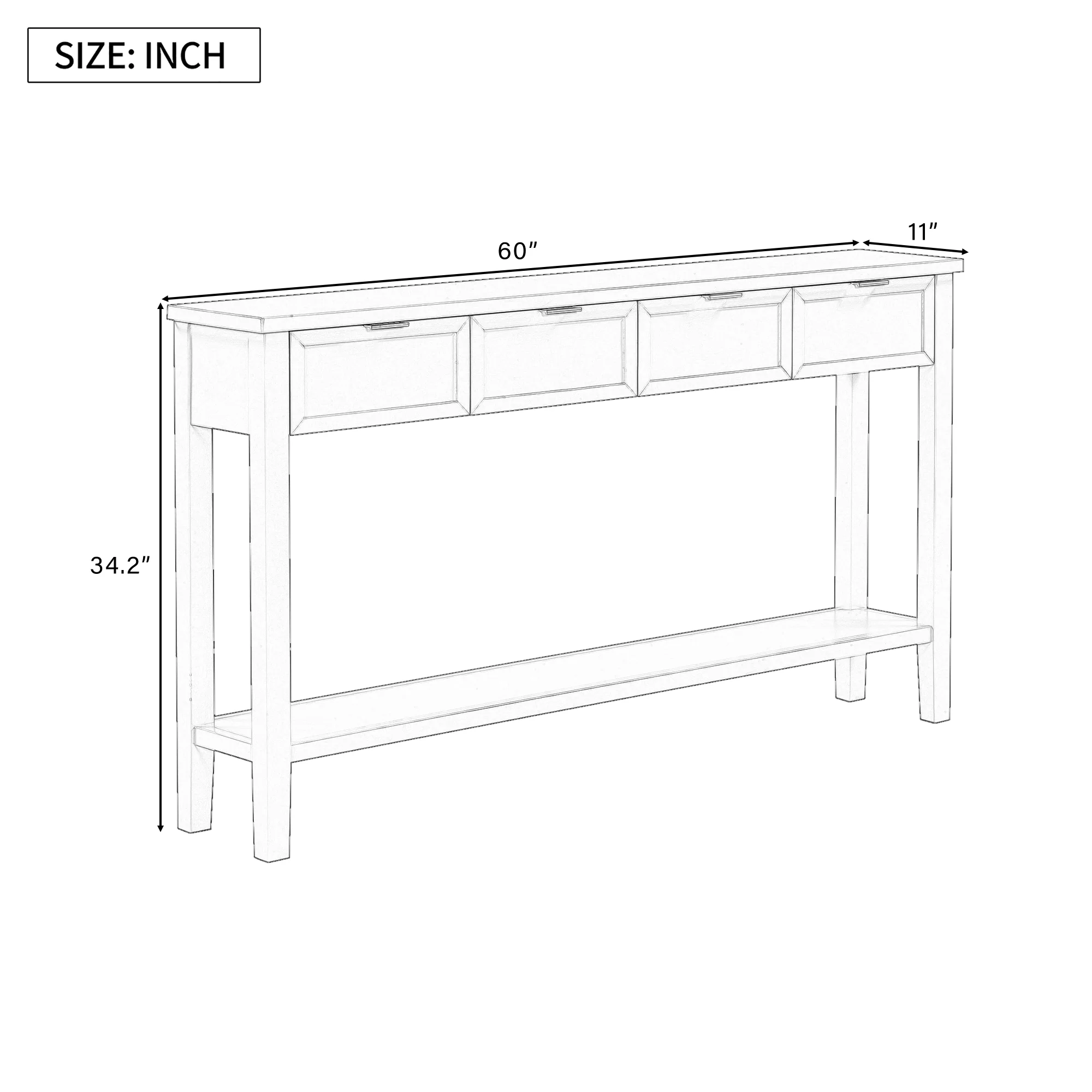 Contemporary Entryway Console Table - Image 6
