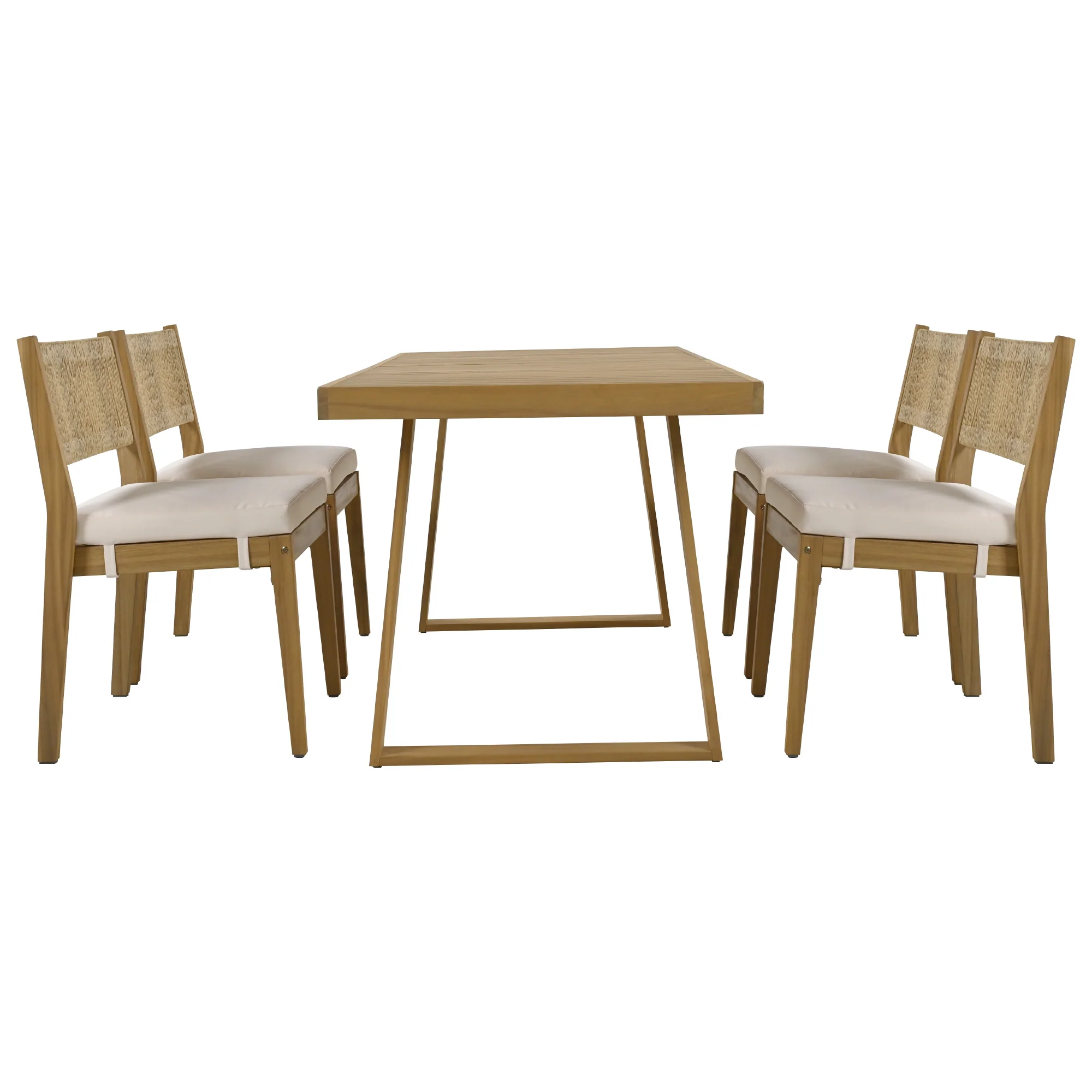 Outdoor Acacia Wood Dining Table Set - Image 29