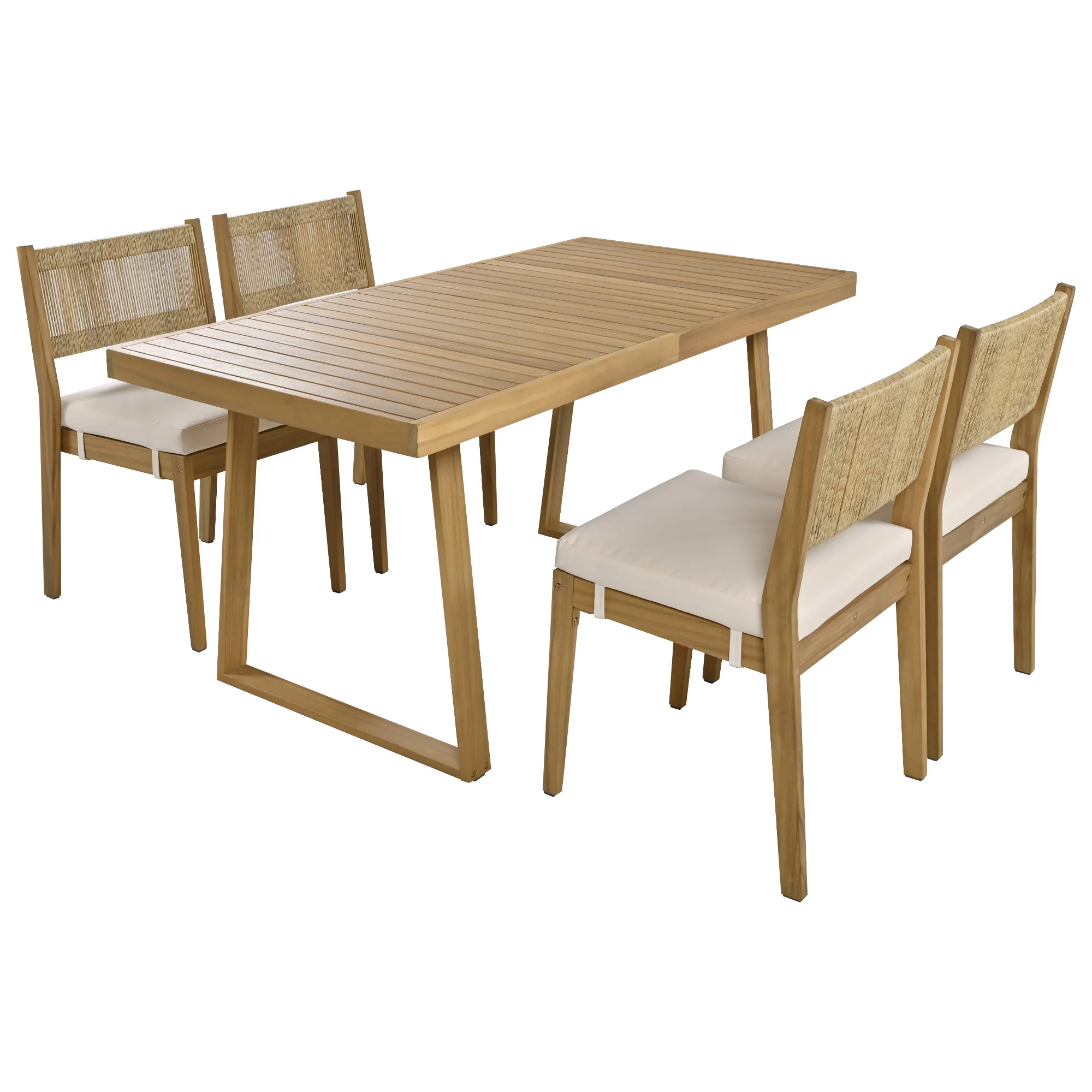 Outdoor Acacia Wood Dining Table Set - Image 30