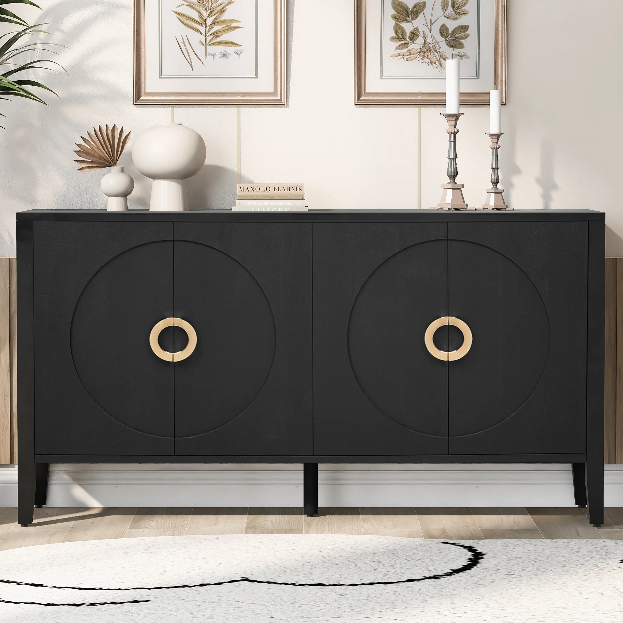 Sophisticated Cabinet with Textured Finish - Image 2