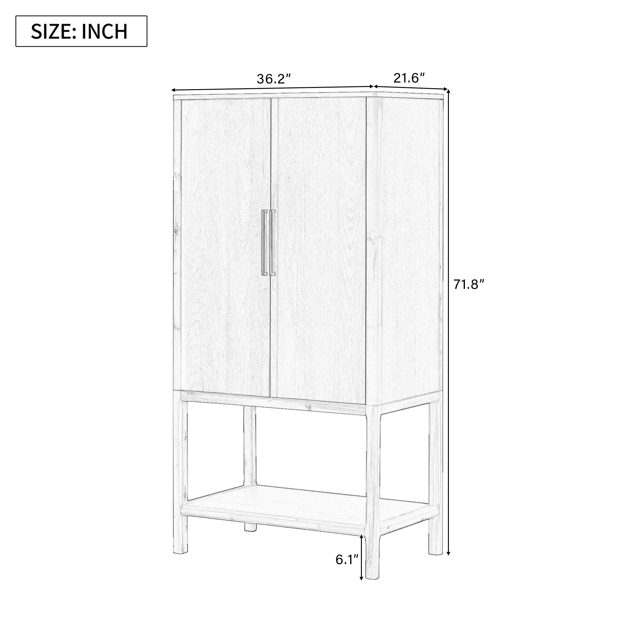 Modern Oak Veneer Tall Cabinet - Image 11