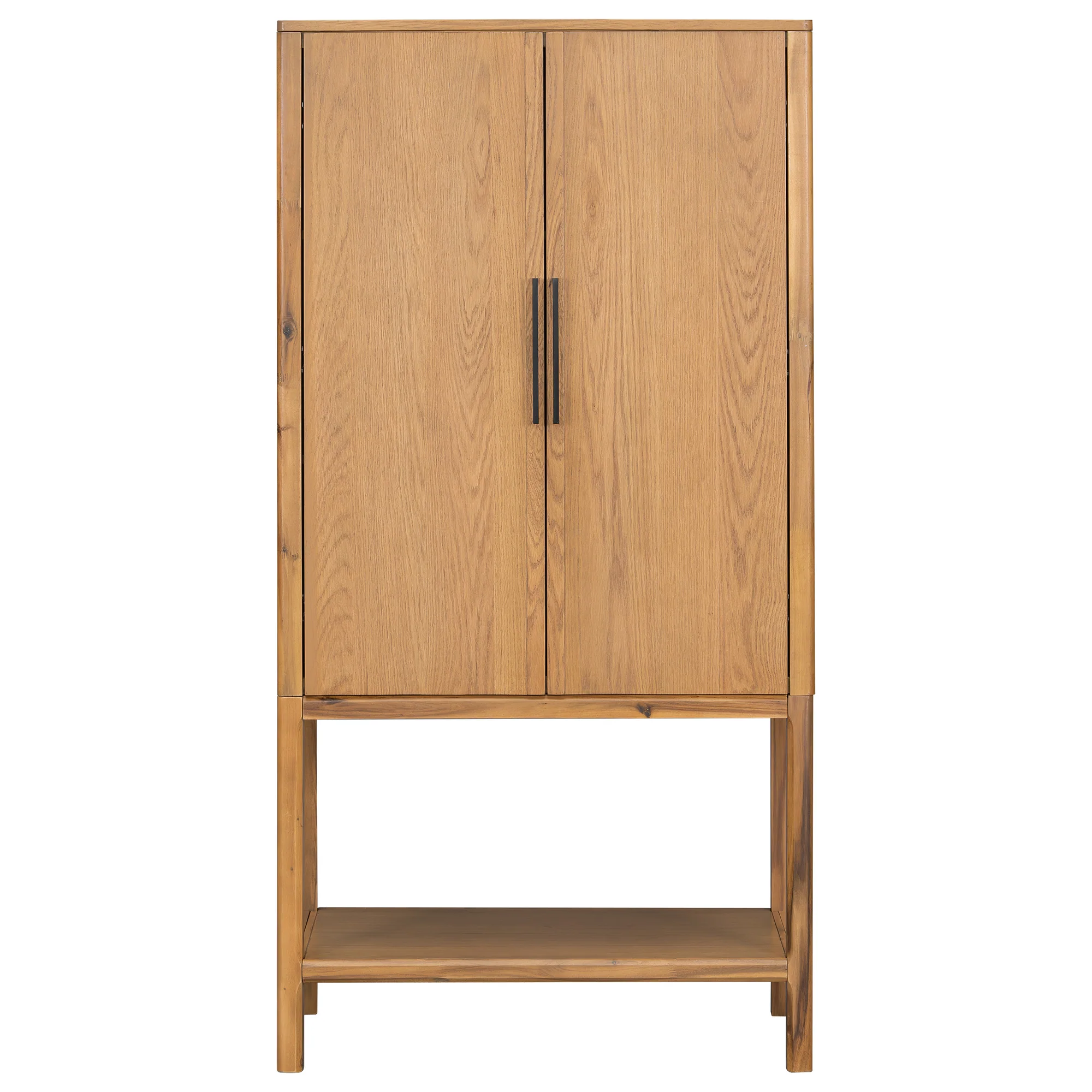 Modern Oak Veneer Tall Cabinet - Image 14
