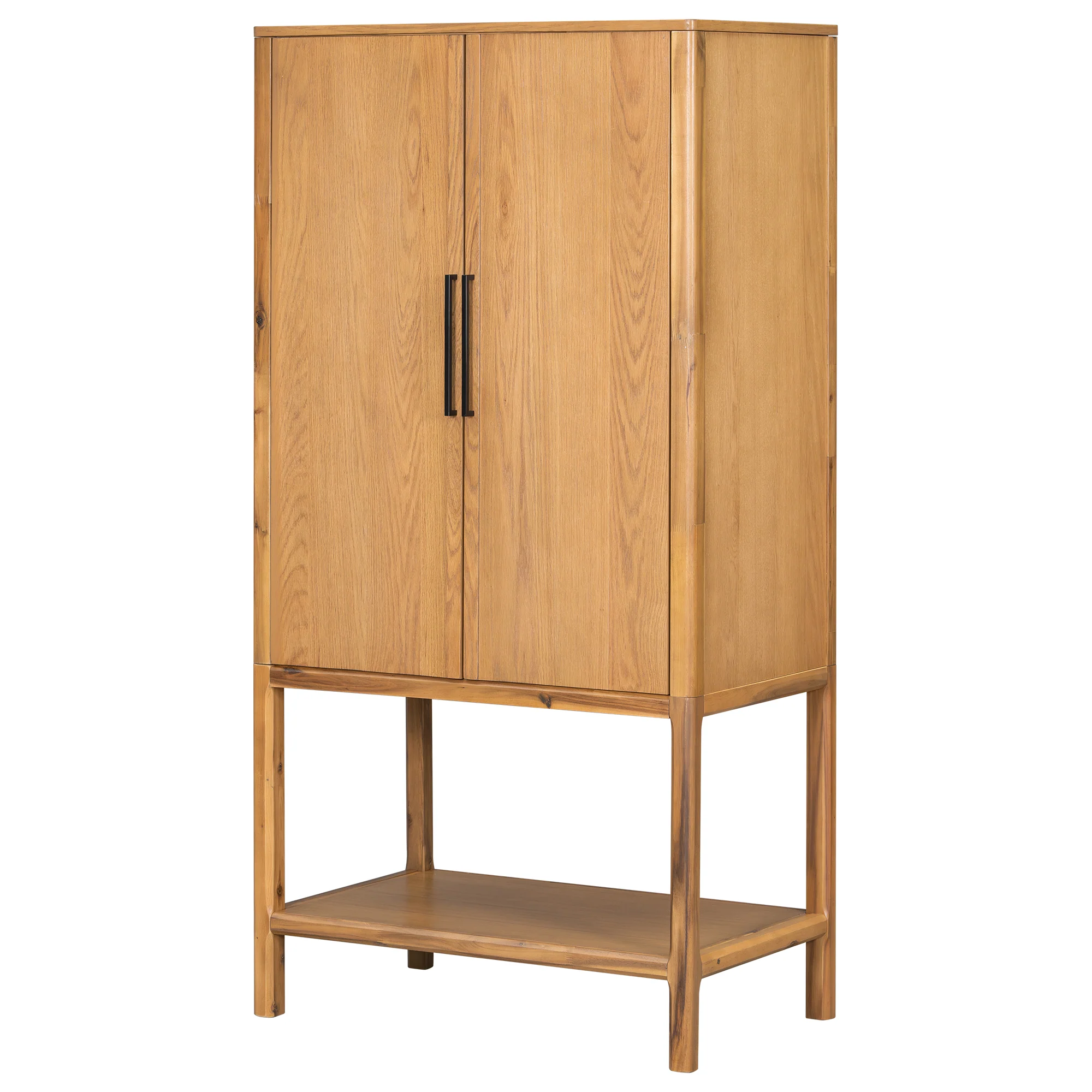 Modern Oak Veneer Tall Cabinet - Image 15