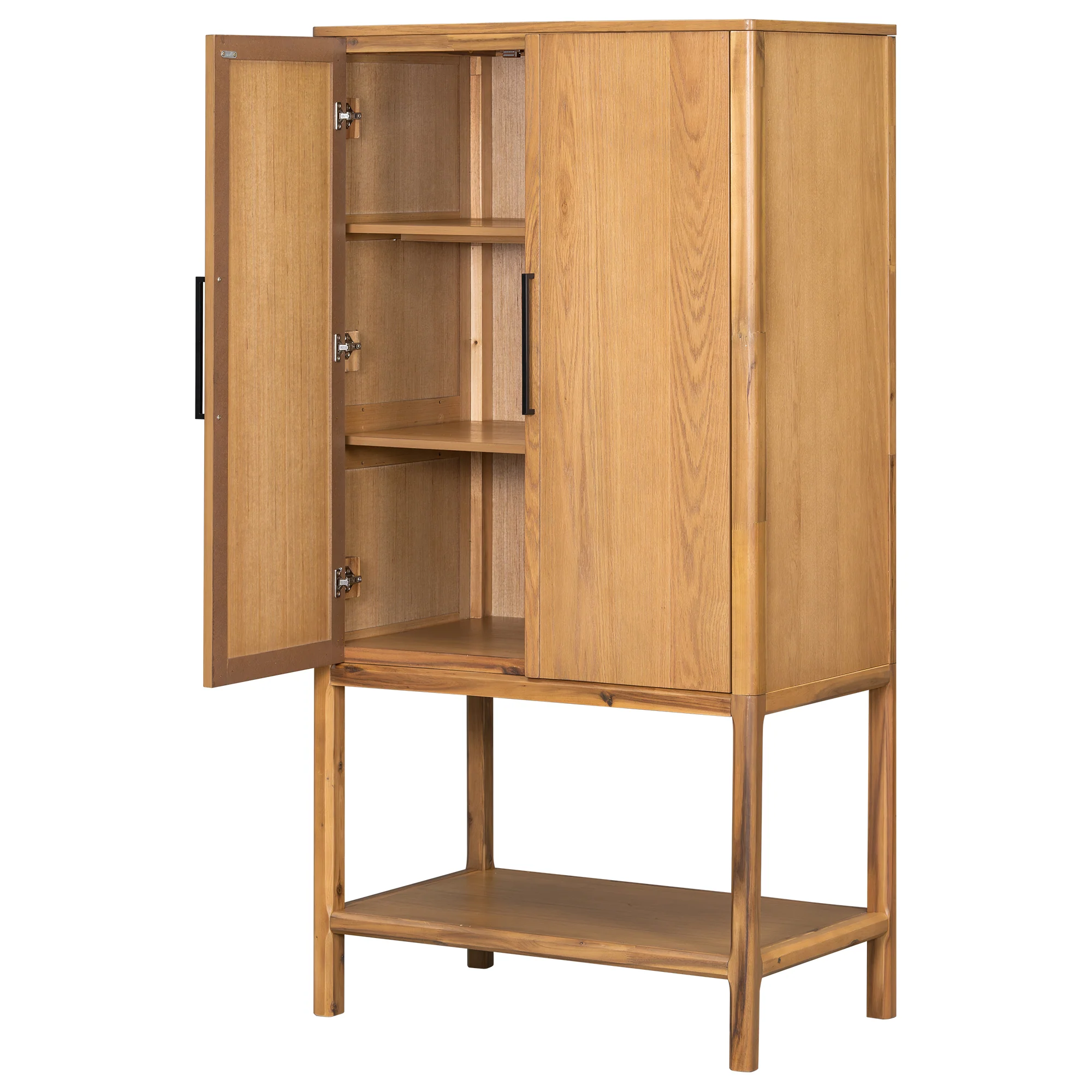 Modern Oak Veneer Tall Cabinet - Image 16