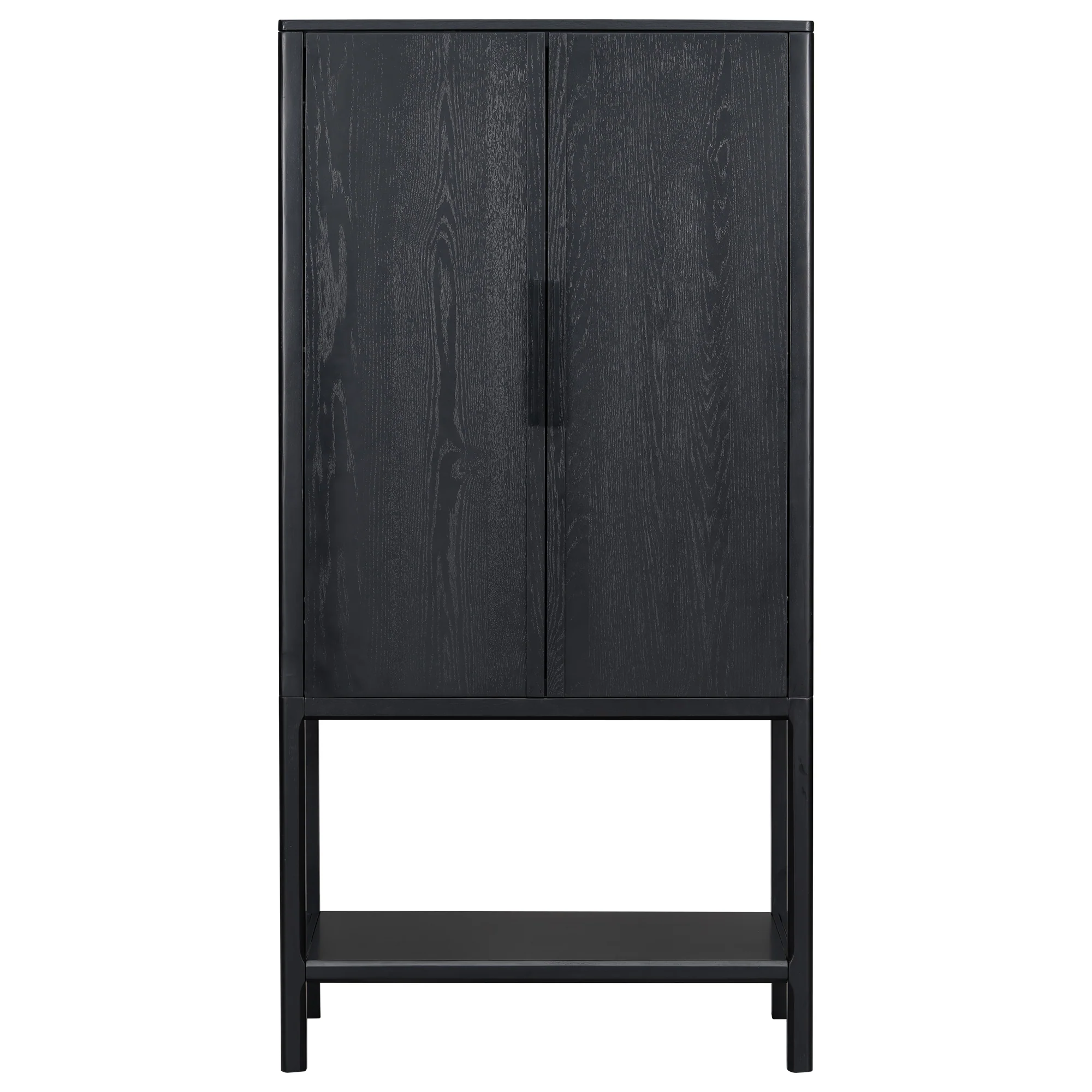 Modern Oak Veneer Tall Cabinet - Image 3