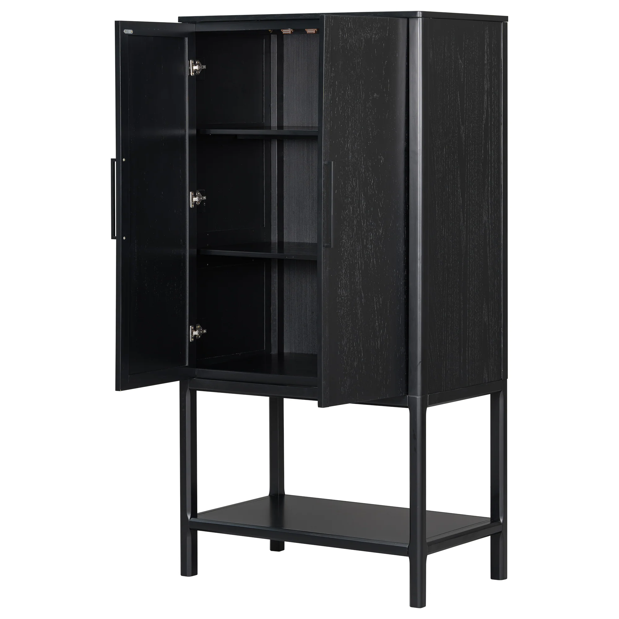 Modern Oak Veneer Tall Cabinet - Image 5