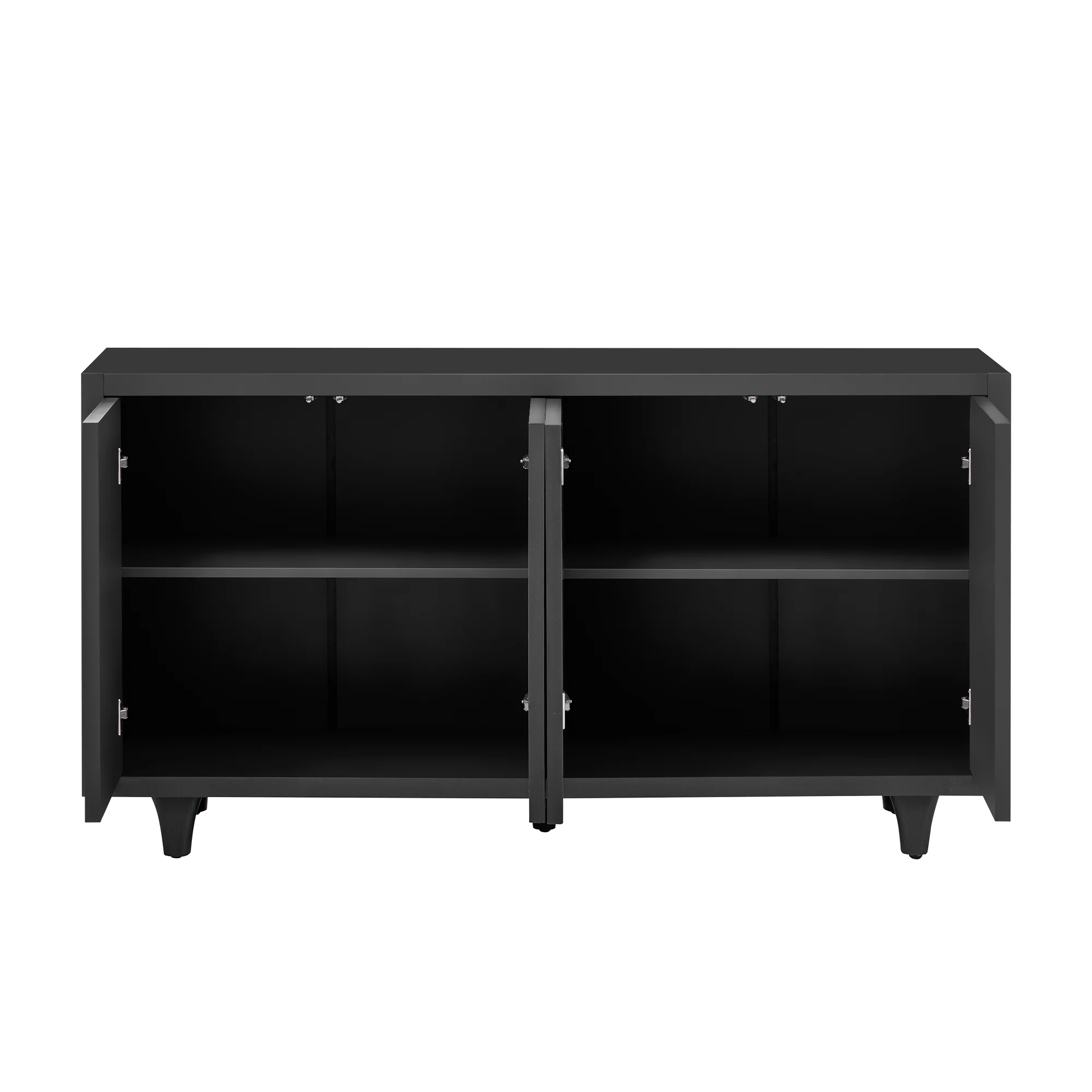 Storage Cabinet Sideboard Wooden Cabinet with Embossed Curved Doors - Image 17