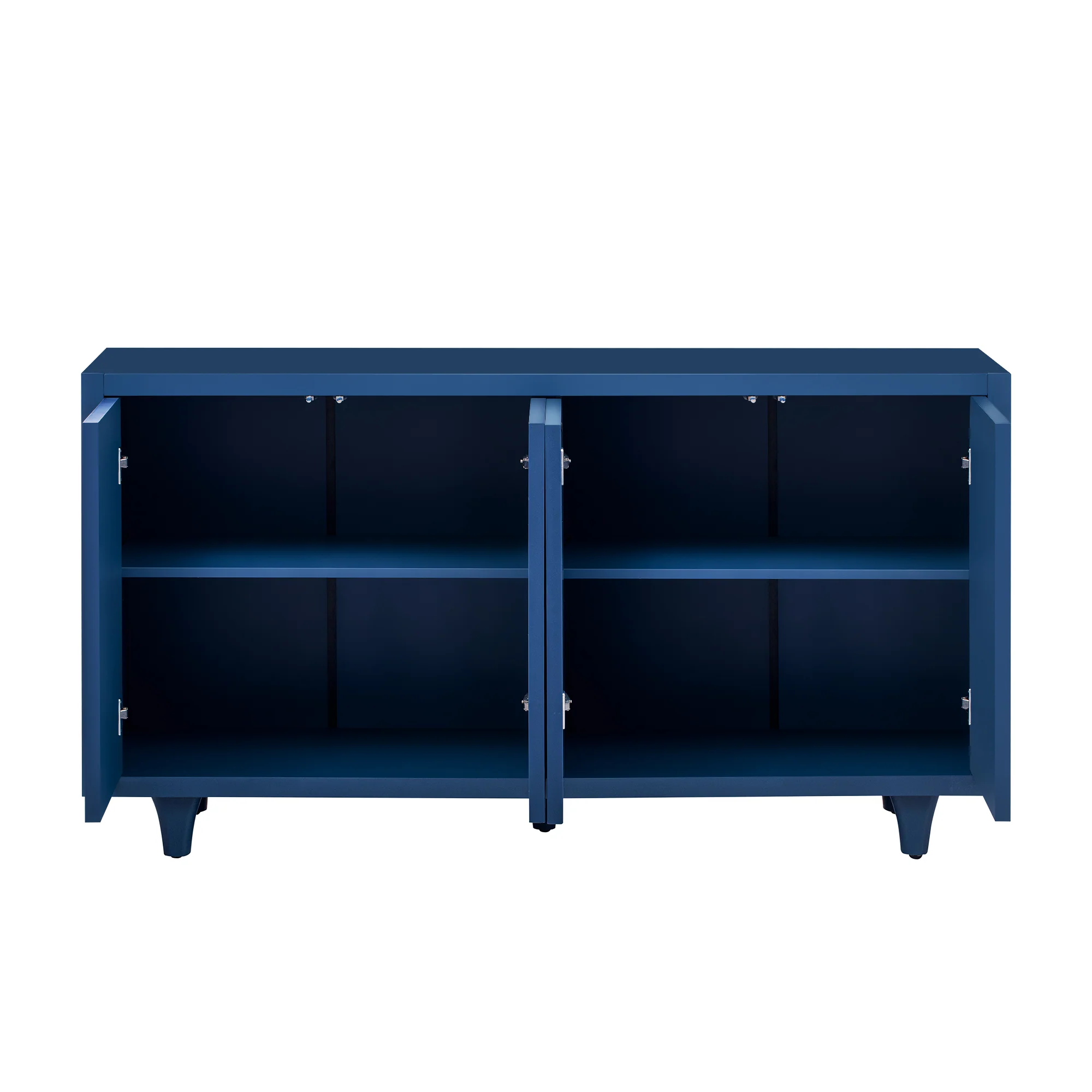 Storage Cabinet Sideboard Wooden Cabinet with Embossed Curved Doors - Image 5
