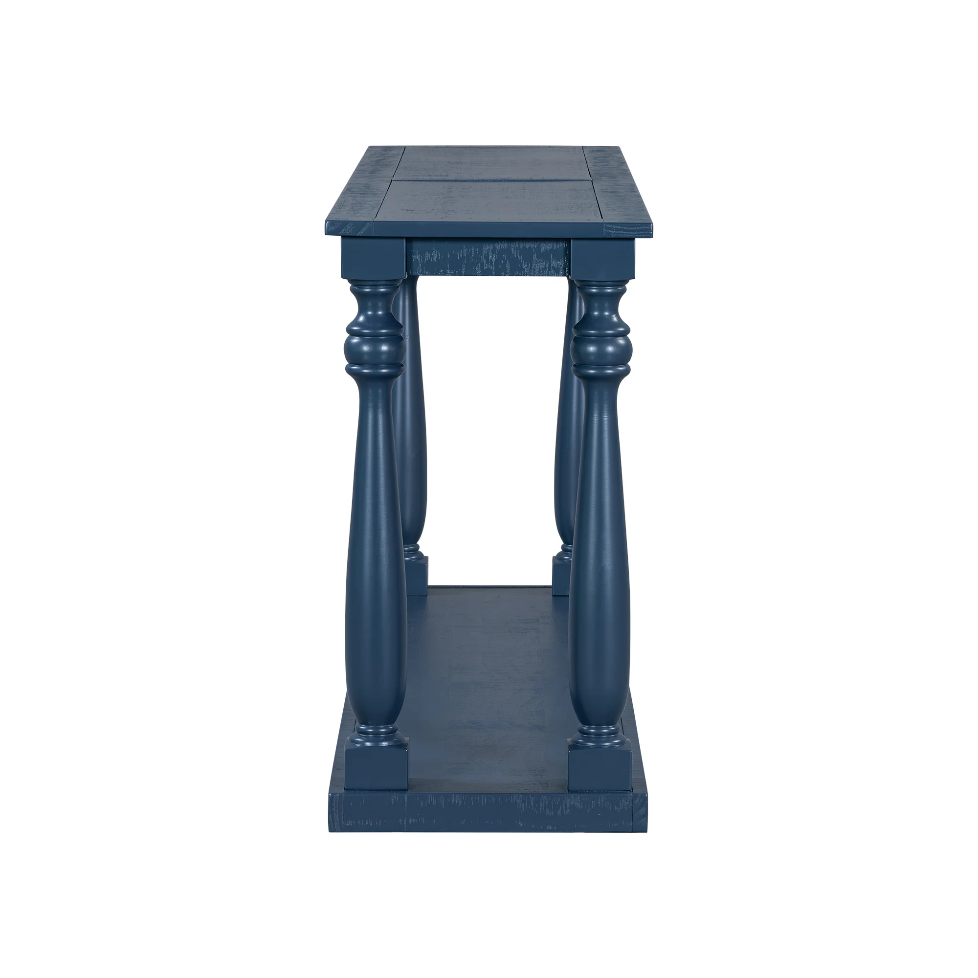 Farmhouse Turned-Leg Entryway Console Table with Bottom Shelf - Image 17