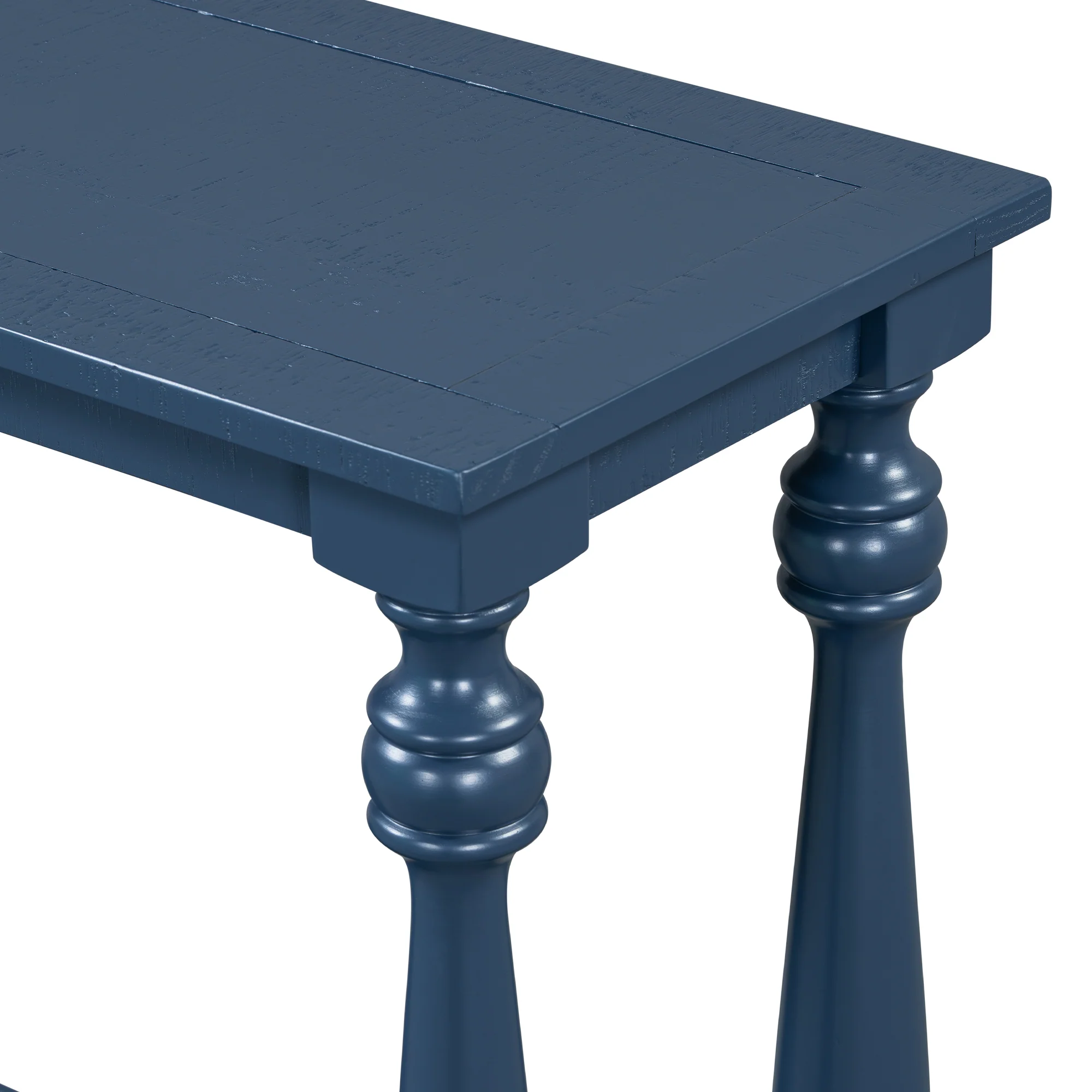 Farmhouse Turned-Leg Entryway Console Table with Bottom Shelf - Image 19