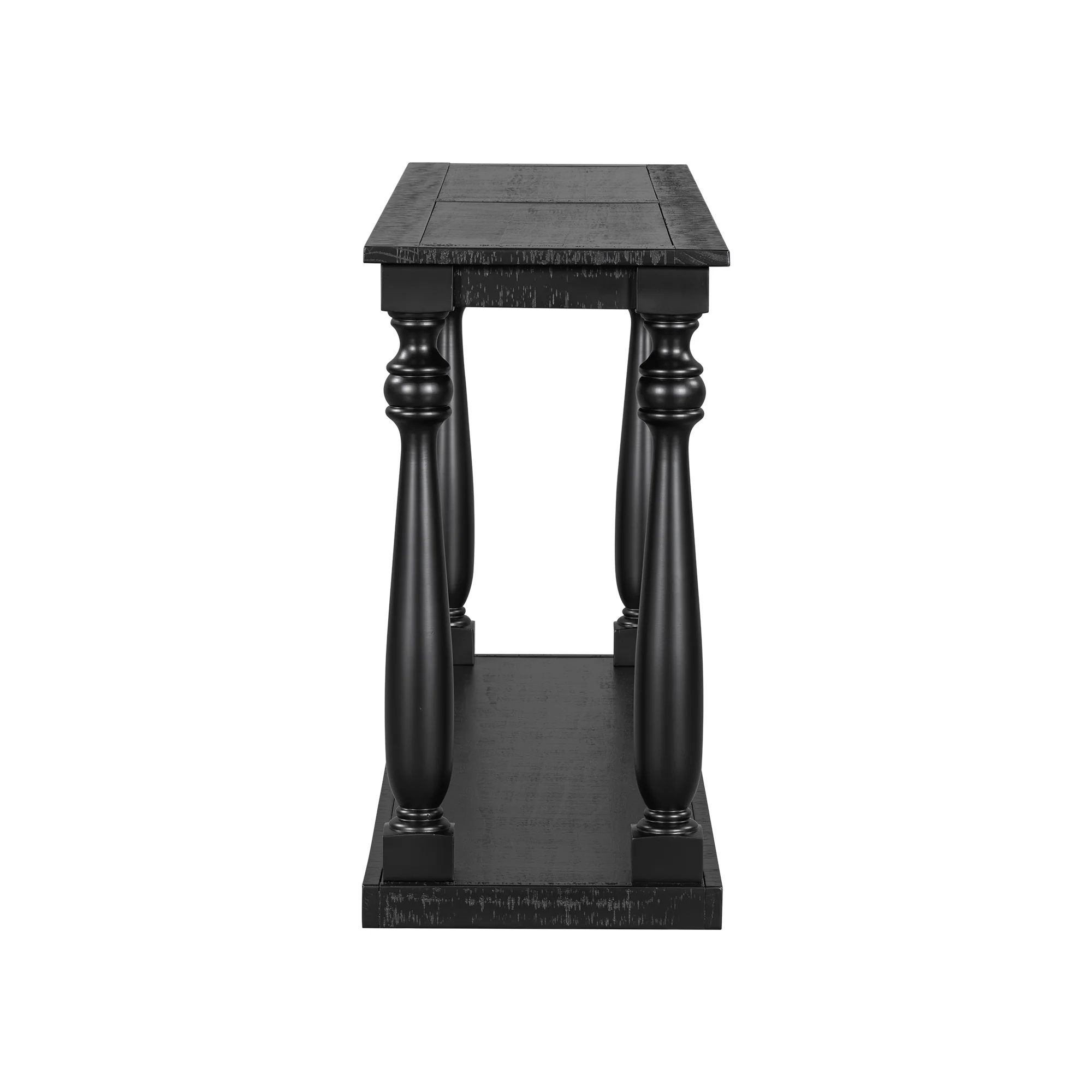 Farmhouse Turned-Leg Entryway Console Table with Bottom Shelf - Image 8